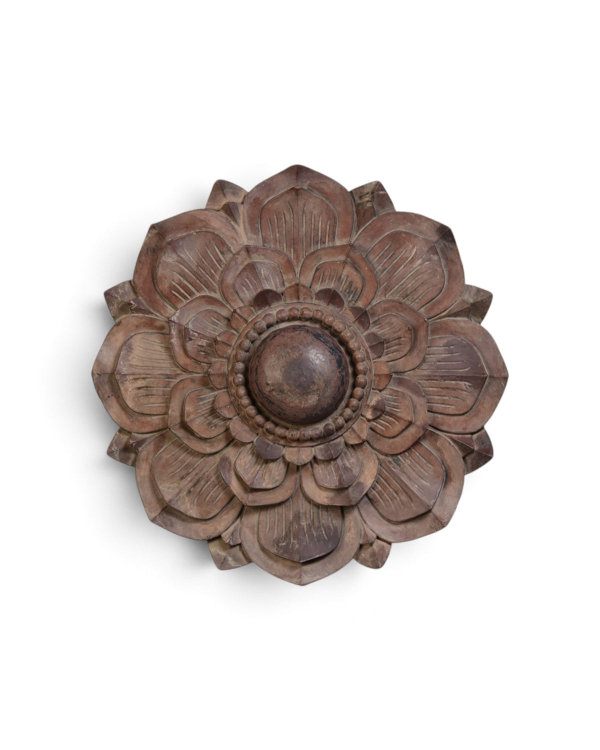 Large Burmese Wooden Flower Mandalay Decoration with Stand
