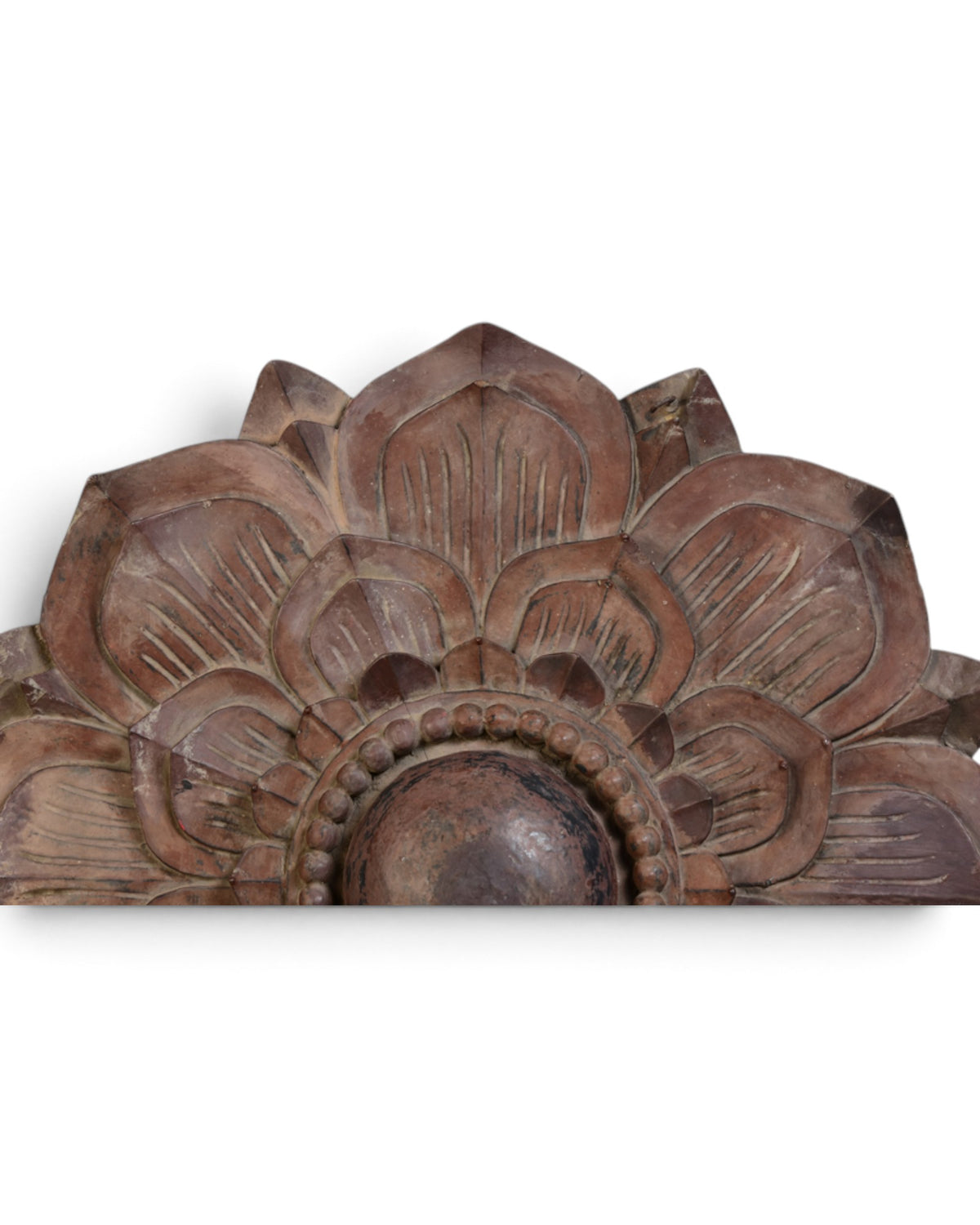 Large Burmese Wooden Flower Mandalay Decoration with Stand