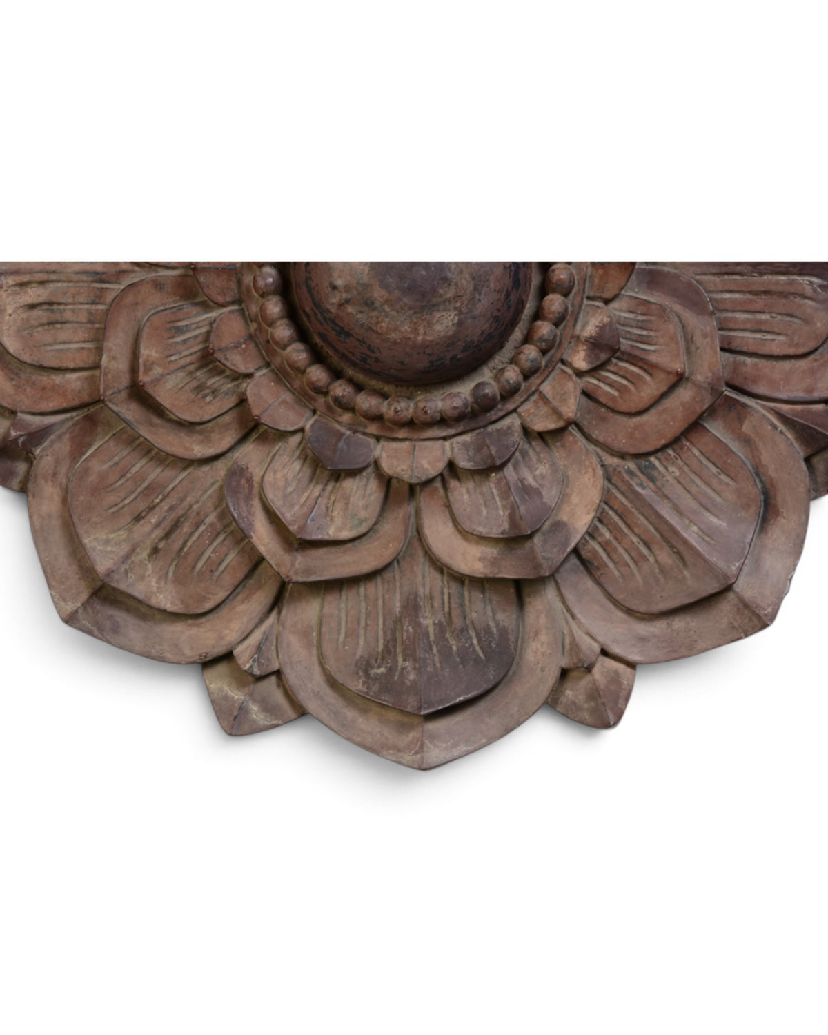 Large Burmese Wooden Flower Mandalay Decoration with Stand