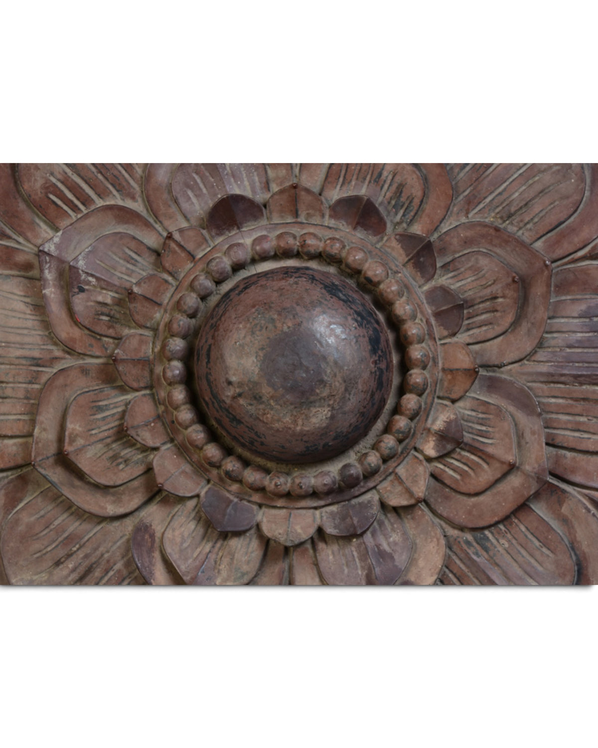 Large Burmese Wooden Flower Mandalay Decoration with Stand
