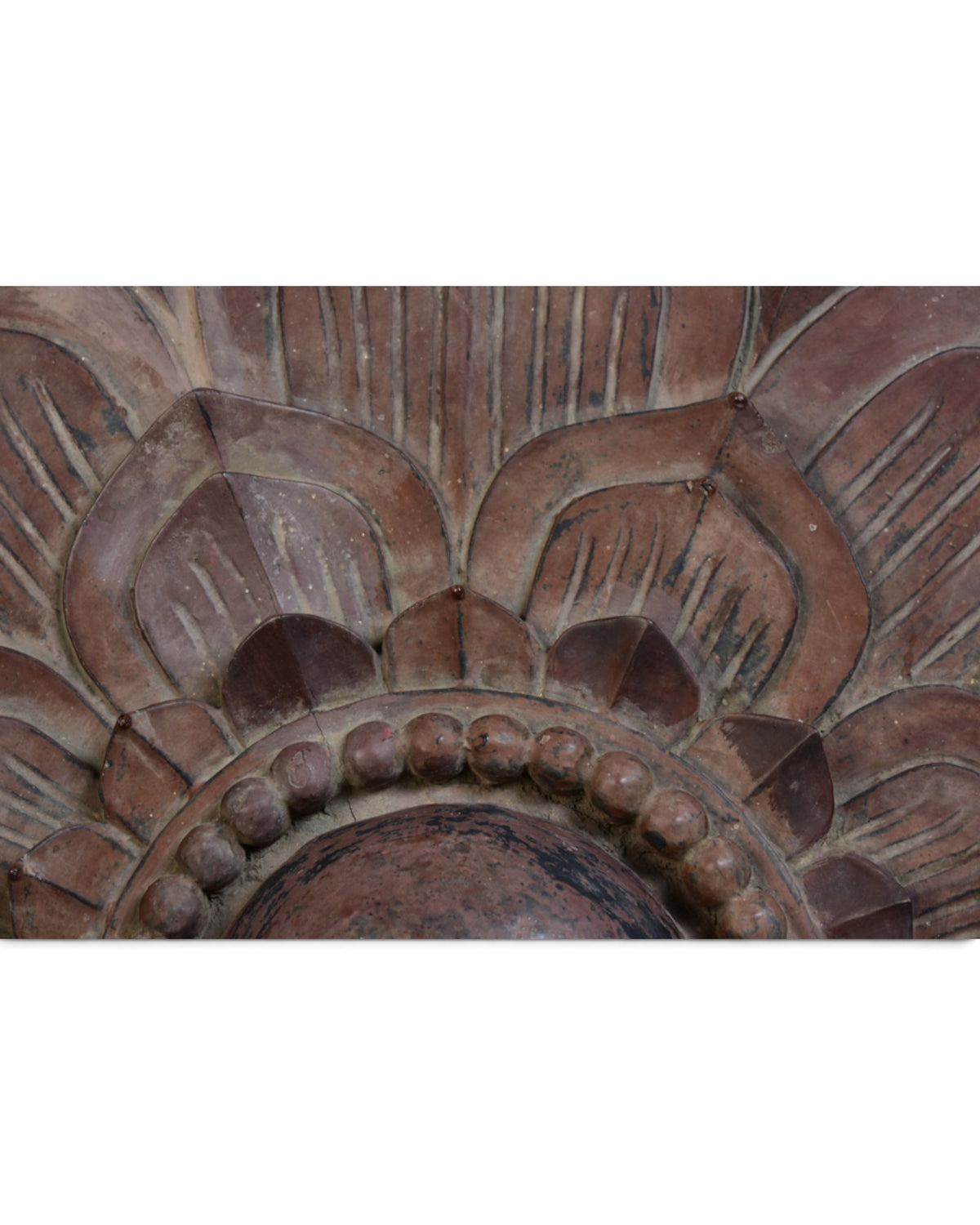 Large Burmese Wooden Flower Mandalay Decoration with Stand