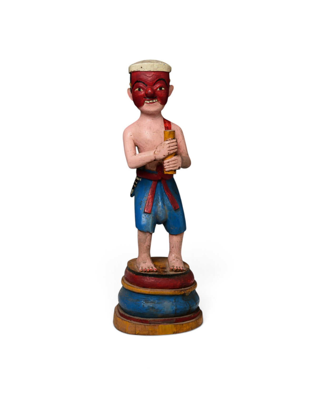 Burmese Wooden Standing Figure, Mandalay Period