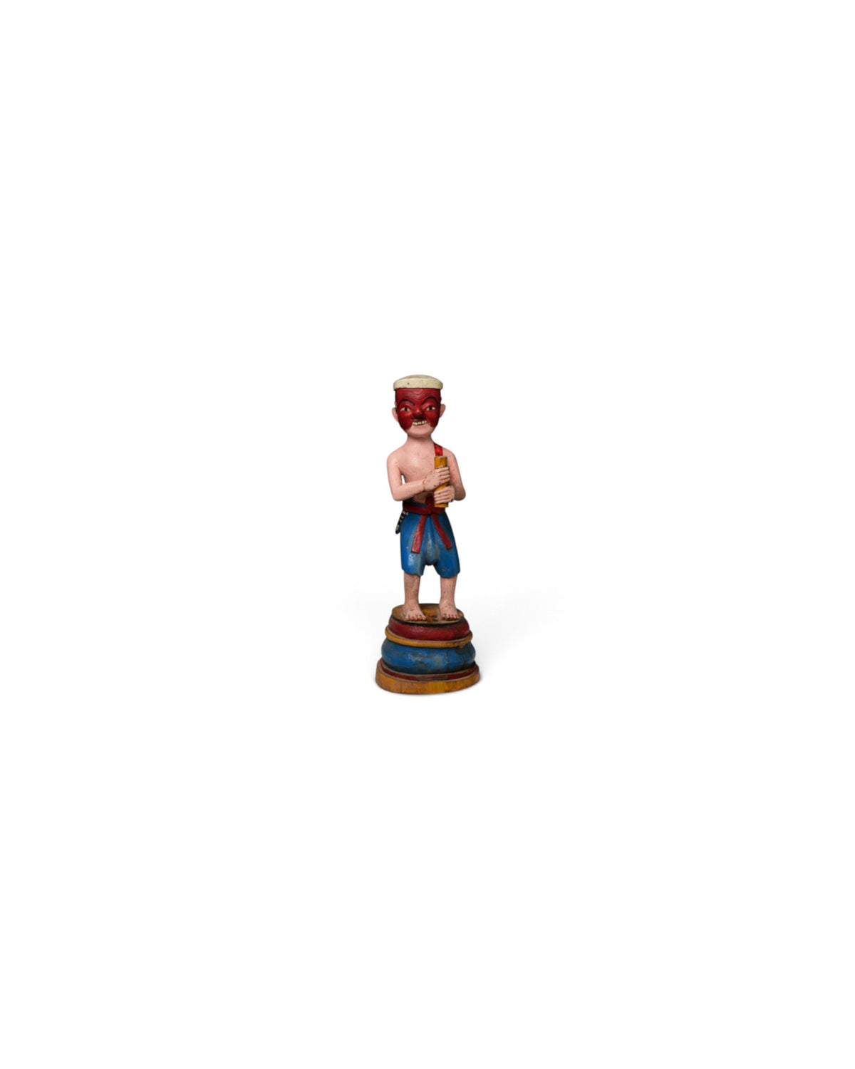 Burmese Wooden Standing Figure, Mandalay Period