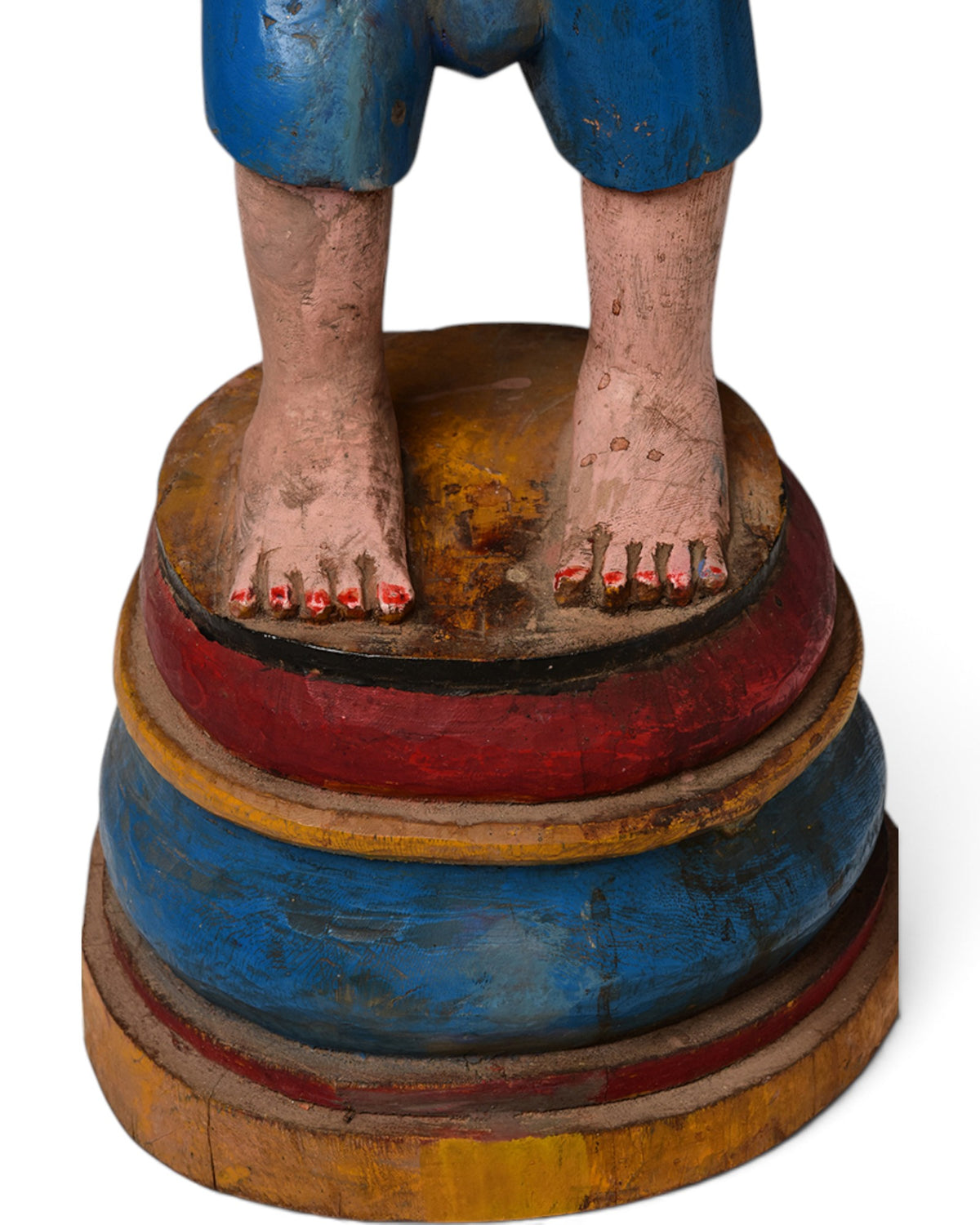 Burmese Wooden Standing Figure, Mandalay Period
