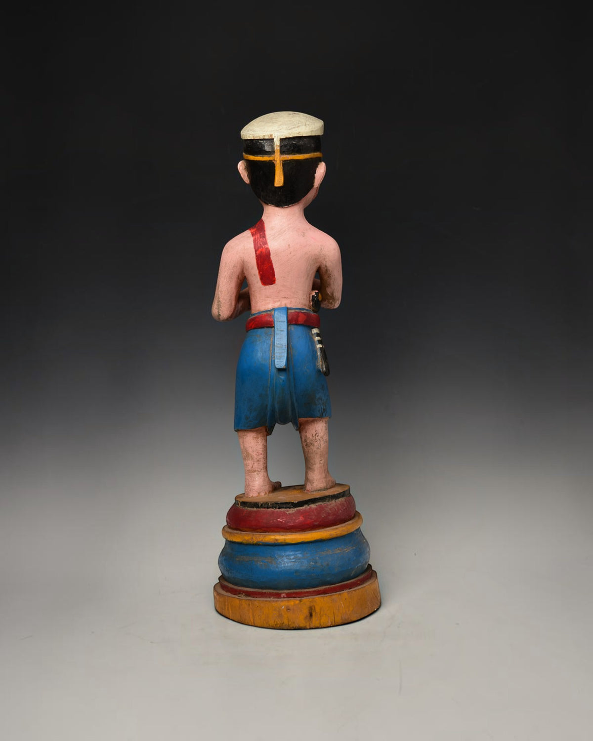 Burmese Wooden Standing Figure, Mandalay Period