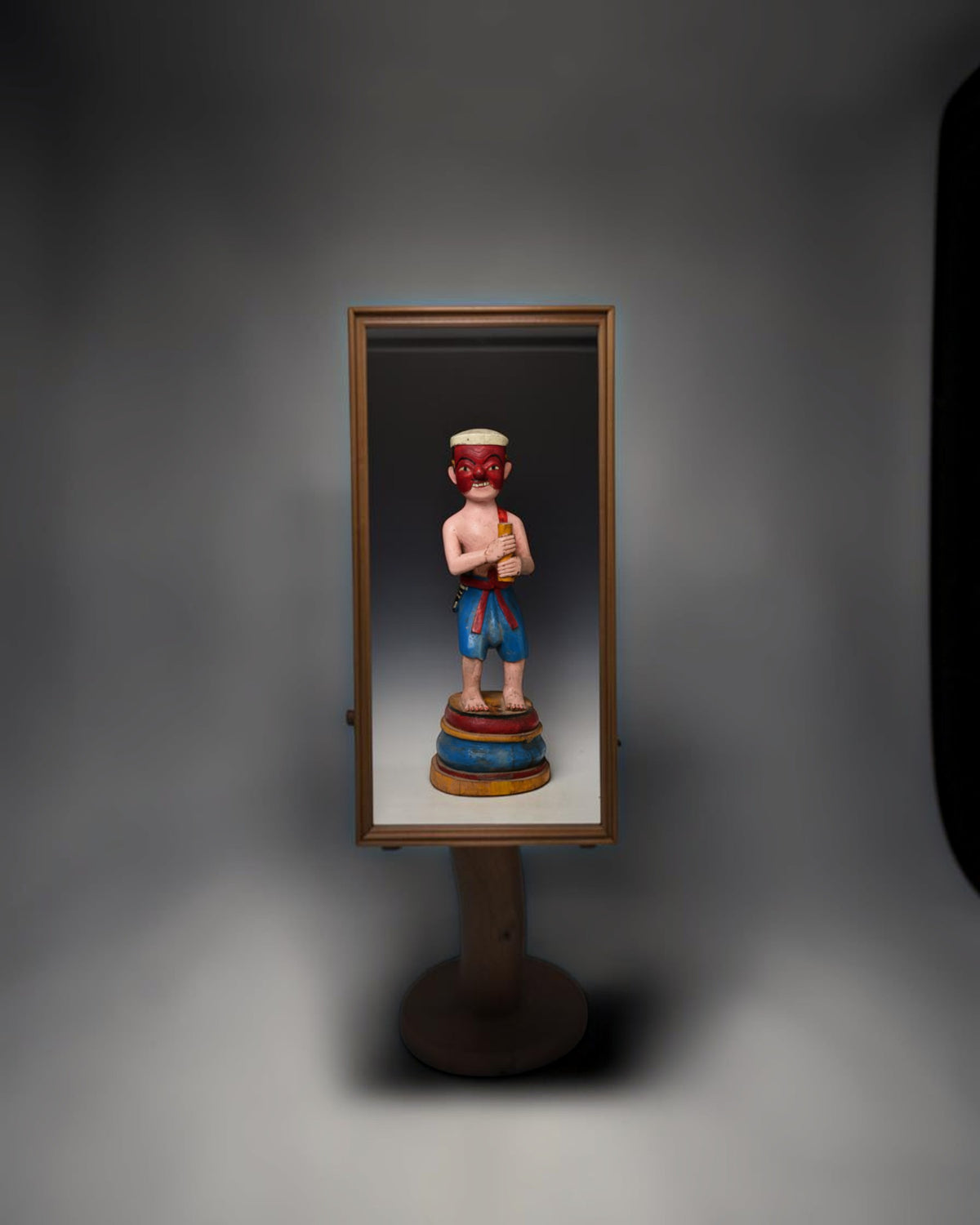 Burmese Wooden Standing Figure, Mandalay Period