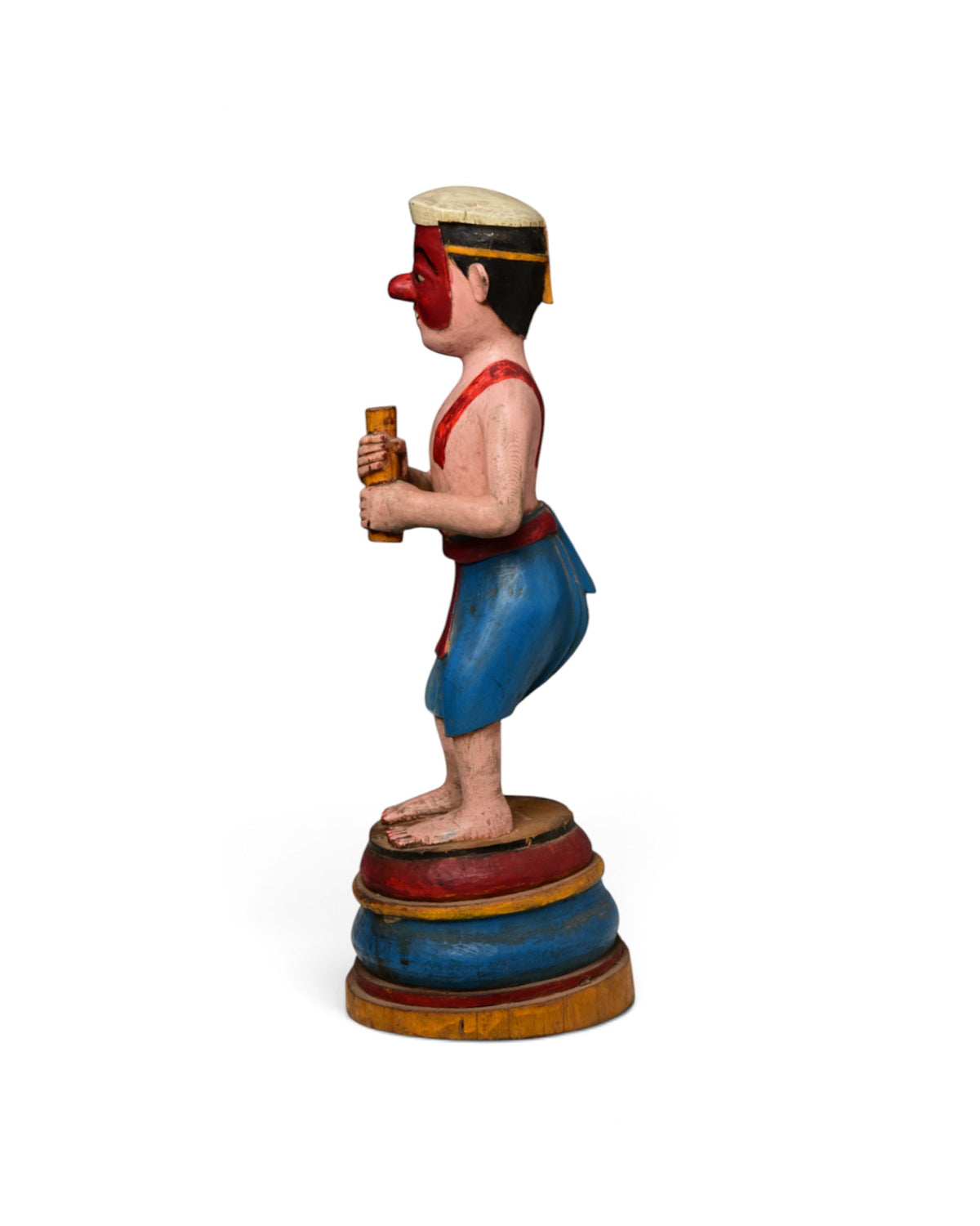 Burmese Wooden Standing Figure, Mandalay Period