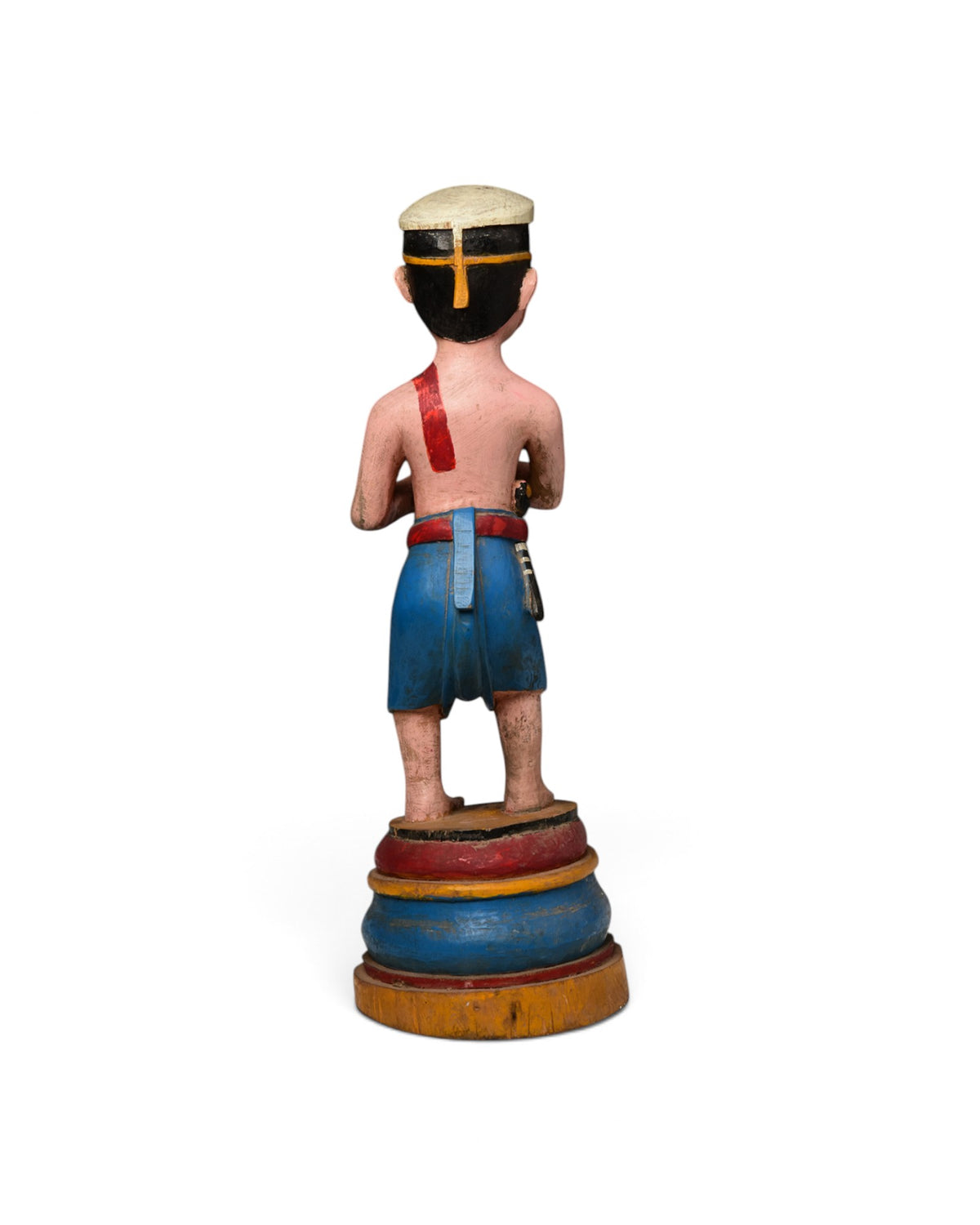 Burmese Wooden Standing Figure, Mandalay Period