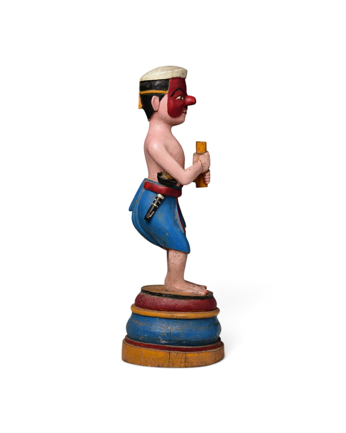 Burmese Wooden Standing Figure, Mandalay Period