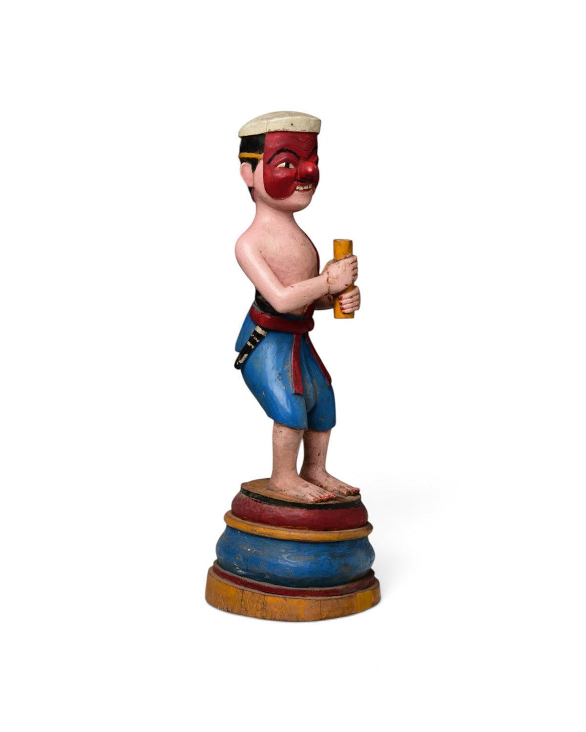 Burmese Wooden Standing Figure, Mandalay Period