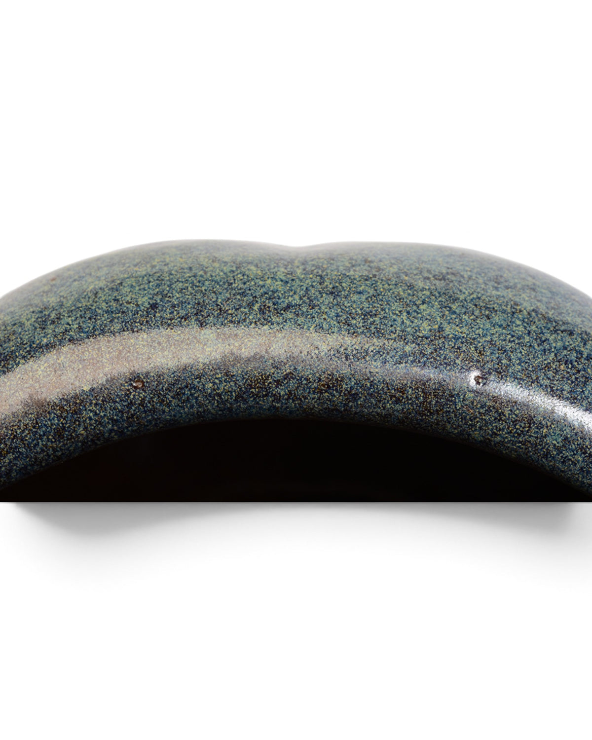 Mottled Green Glazed Japanese Ceramic Jar 19th Century