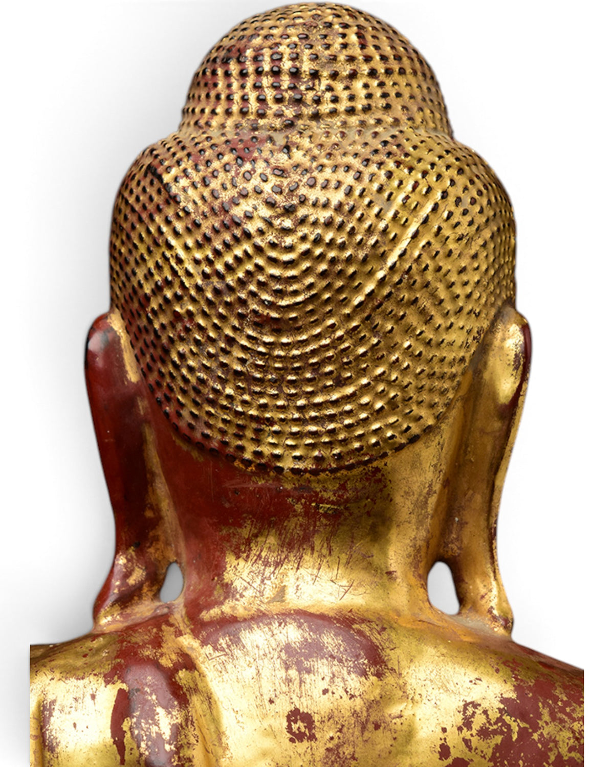 Burmese Wooden Standing Buddha Mandalay Style with Stand