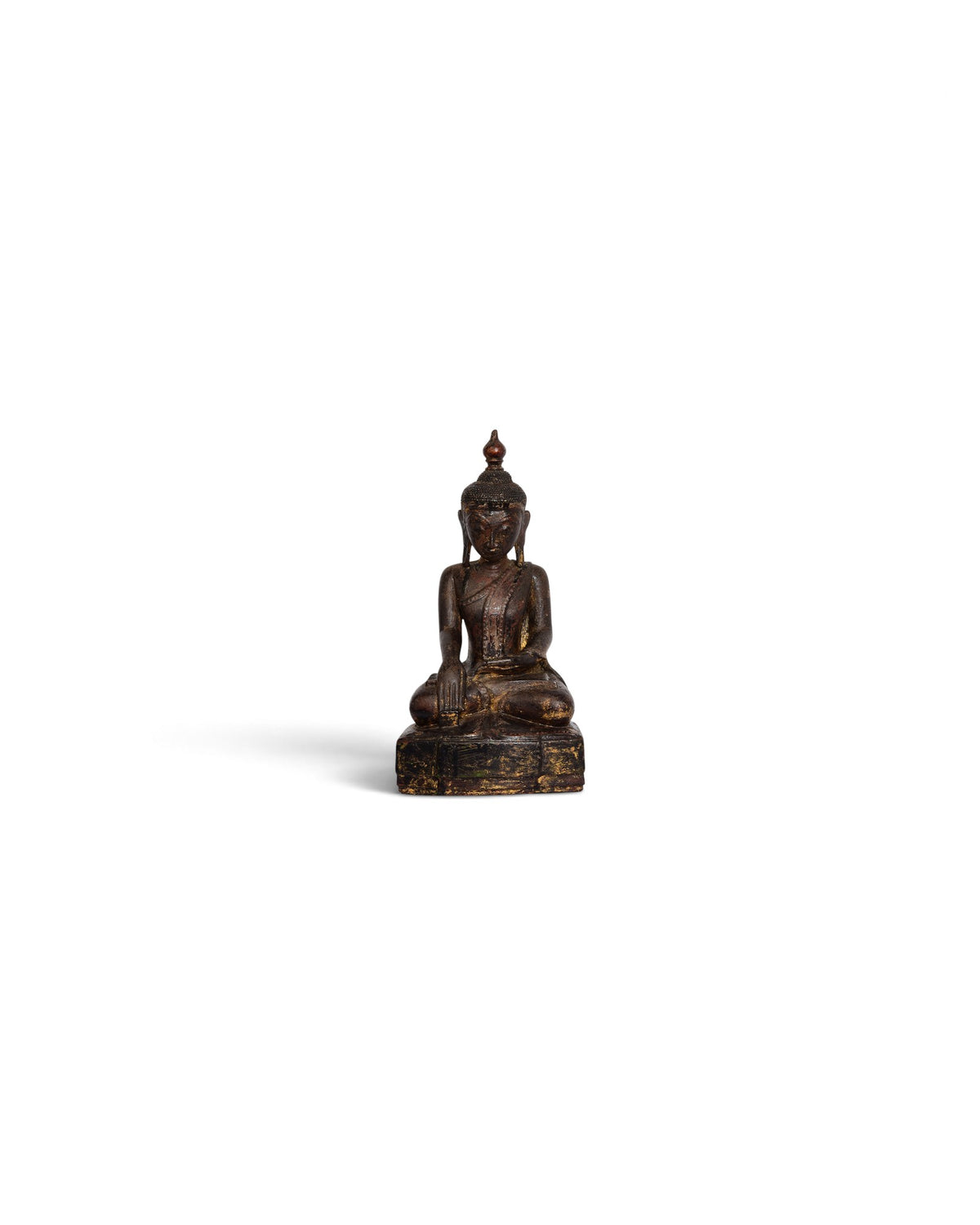 Burmese Wooden Seated Buddha, Shan Style