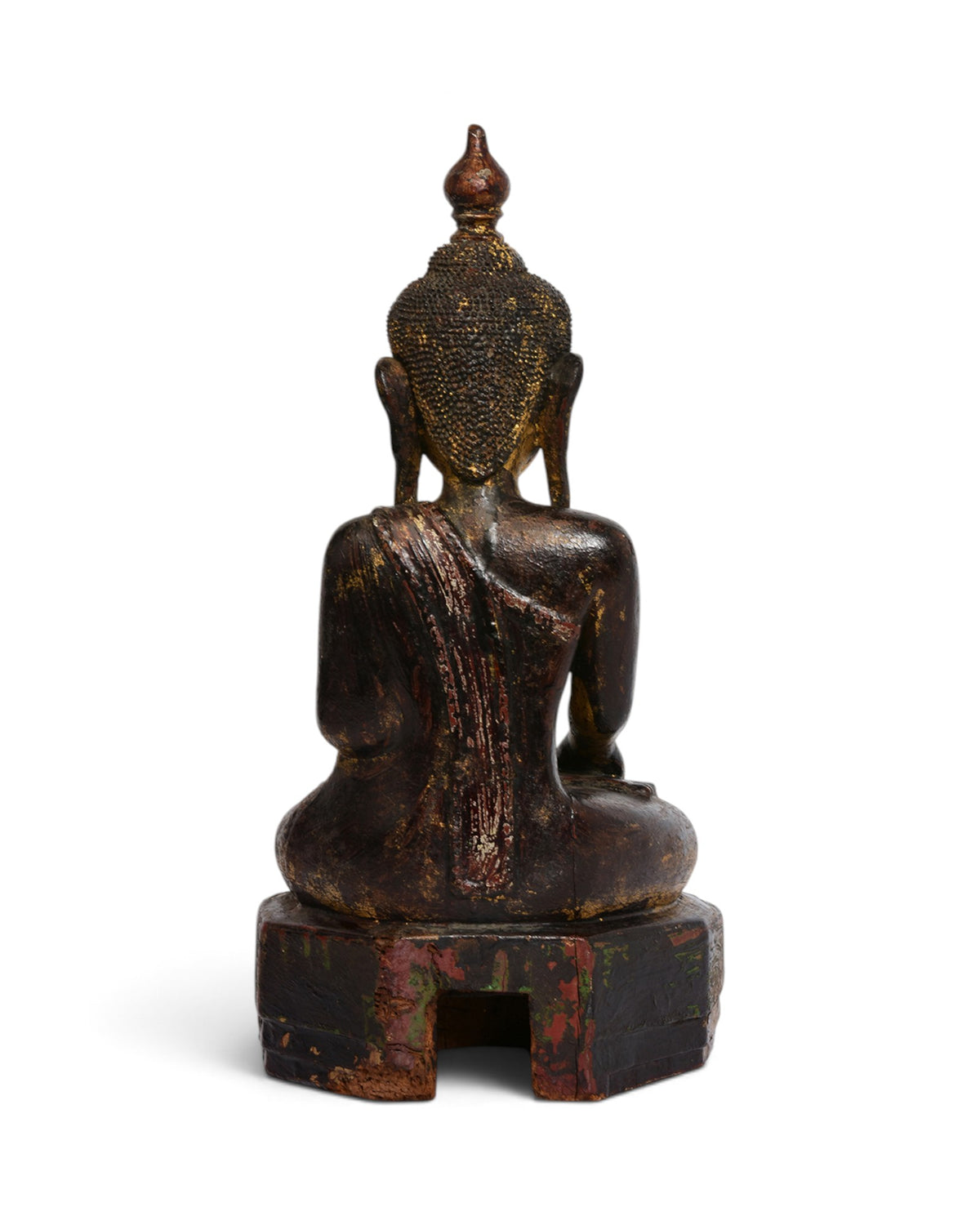 Burmese Wooden Seated Buddha, Shan Style