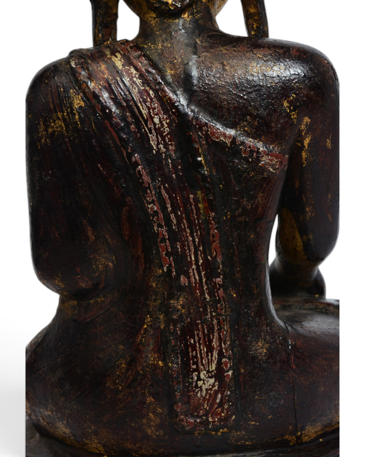 Burmese Wooden Seated Buddha, Shan Style