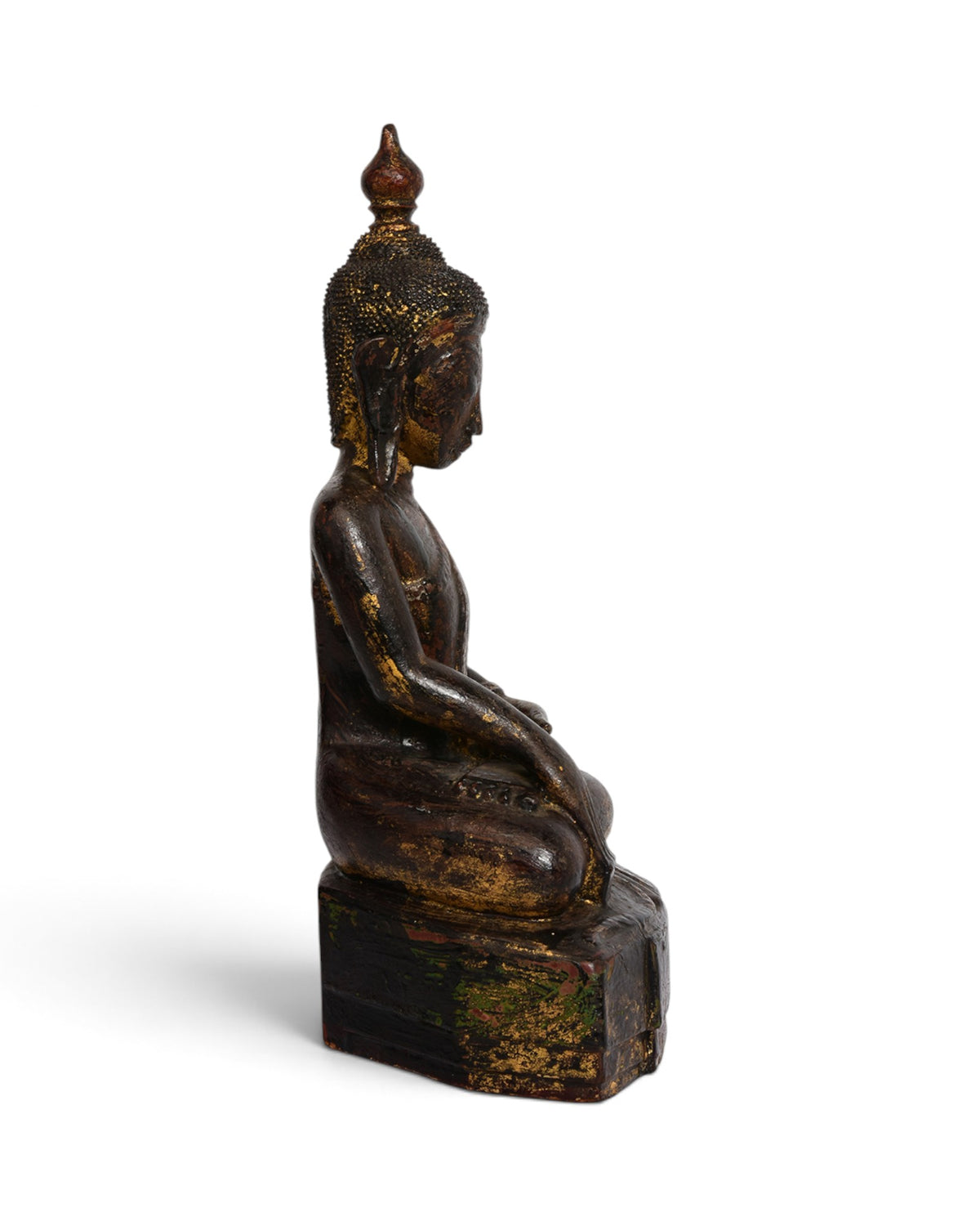 Burmese Wooden Seated Buddha, Shan Style