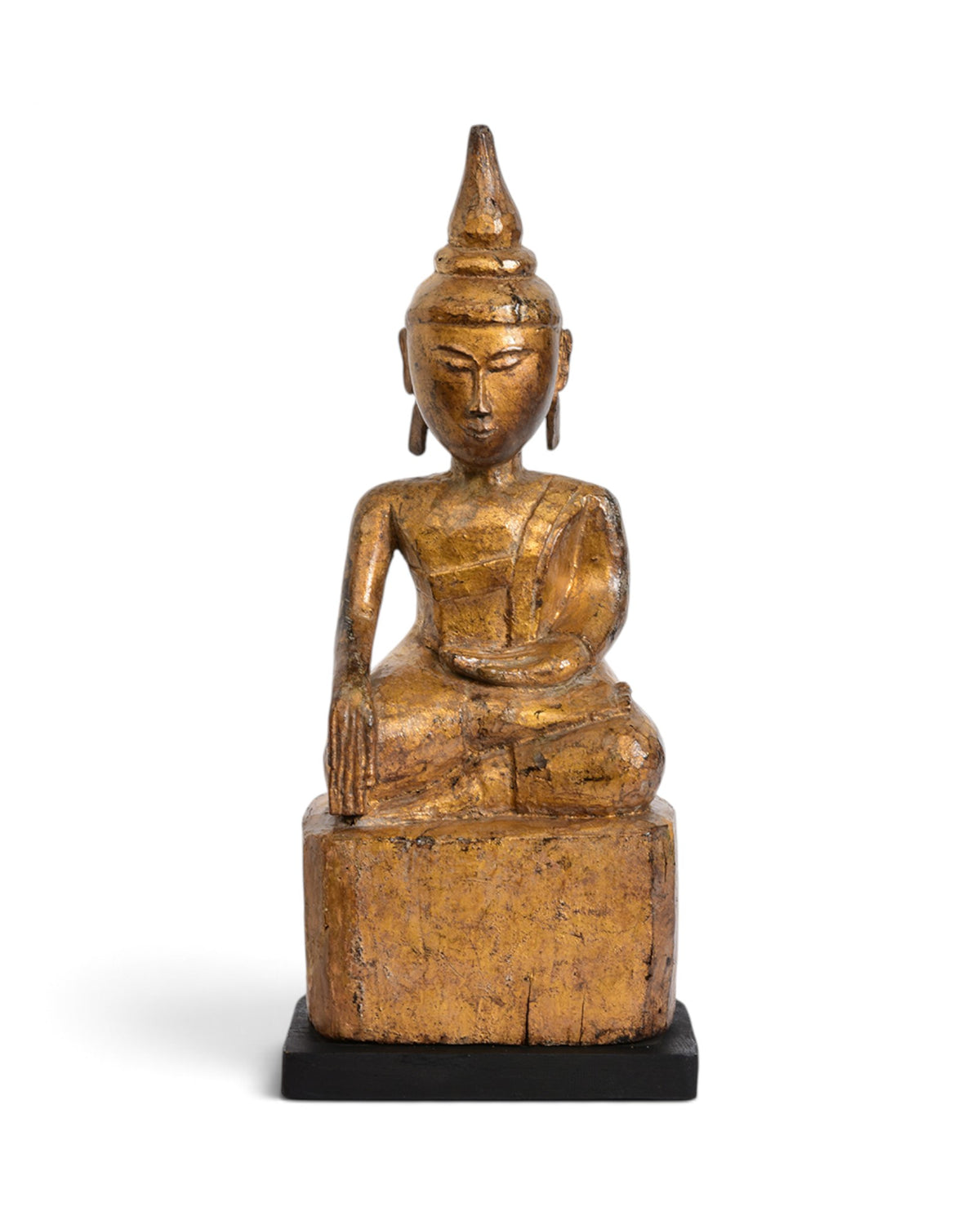 Tai Lue Burmese Wooden Seated Buddha