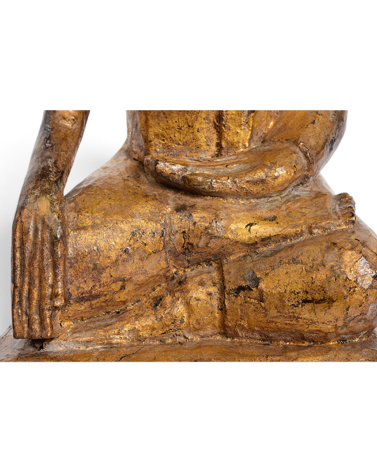 Tai Lue Burmese Wooden Seated Buddha