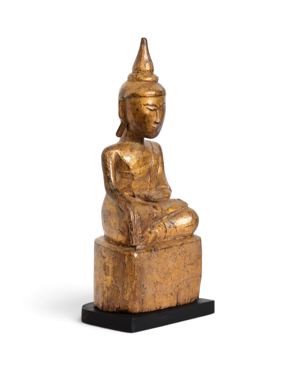 Tai Lue Burmese Wooden Seated Buddha