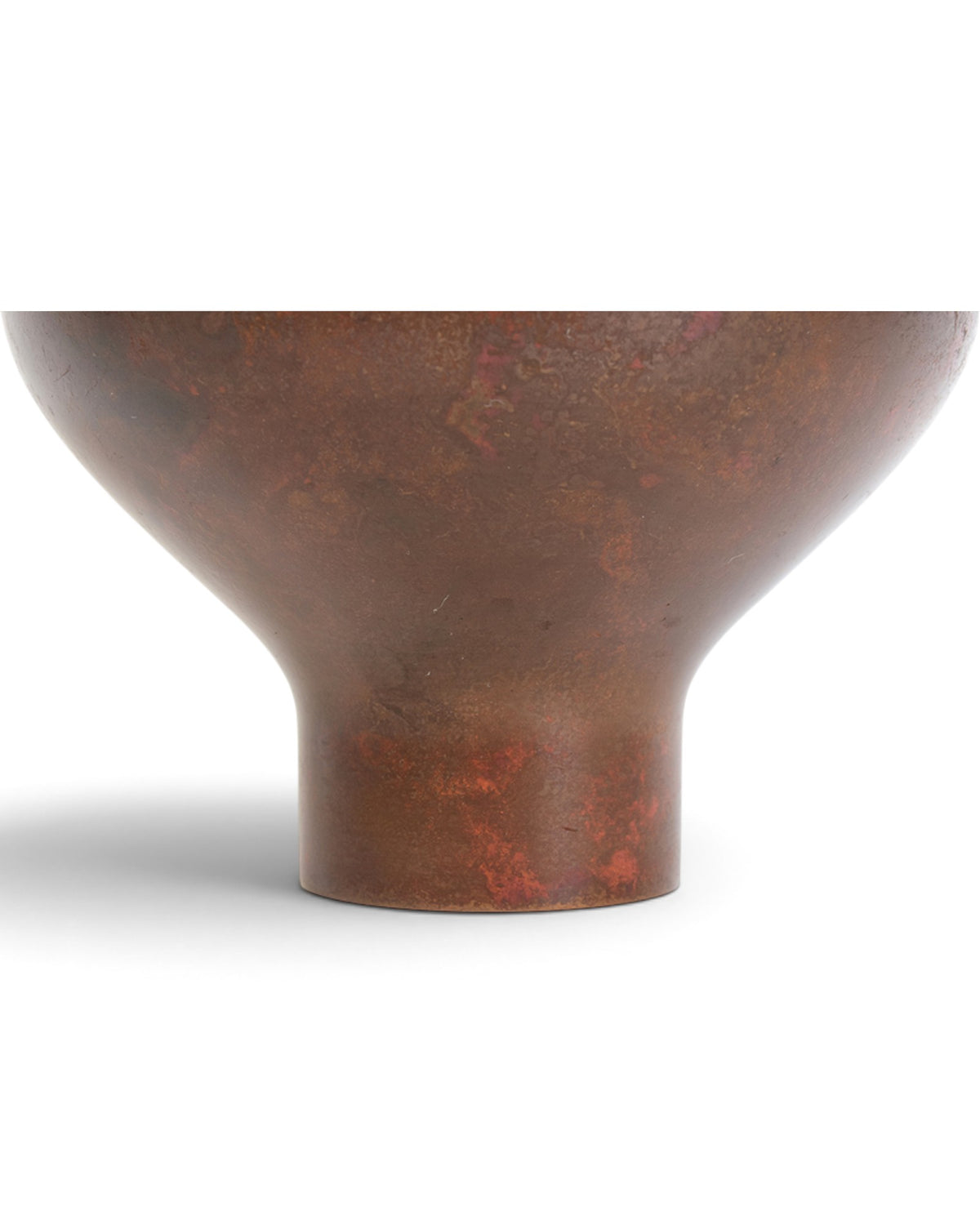Japanese Bulbous Bronze Vase with Artist Sign - 20th Century