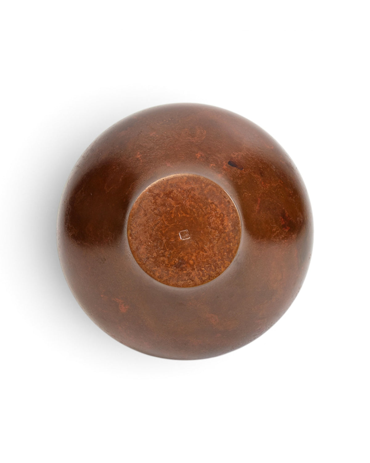 Japanese Bulbous Bronze Vase with Artist Sign - 20th Century