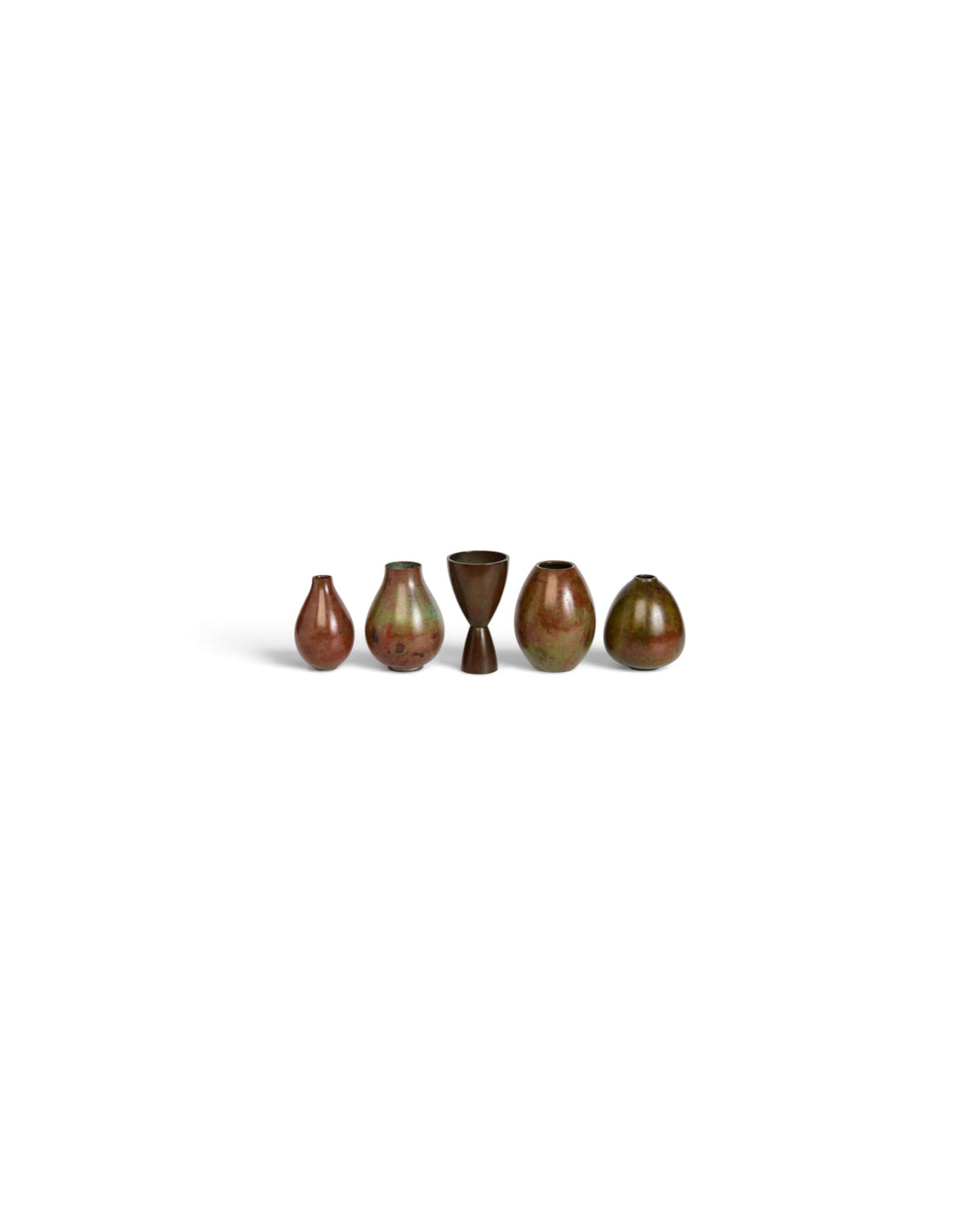 A Set of Japanese Showa Period Bronze Vases - Set of 5