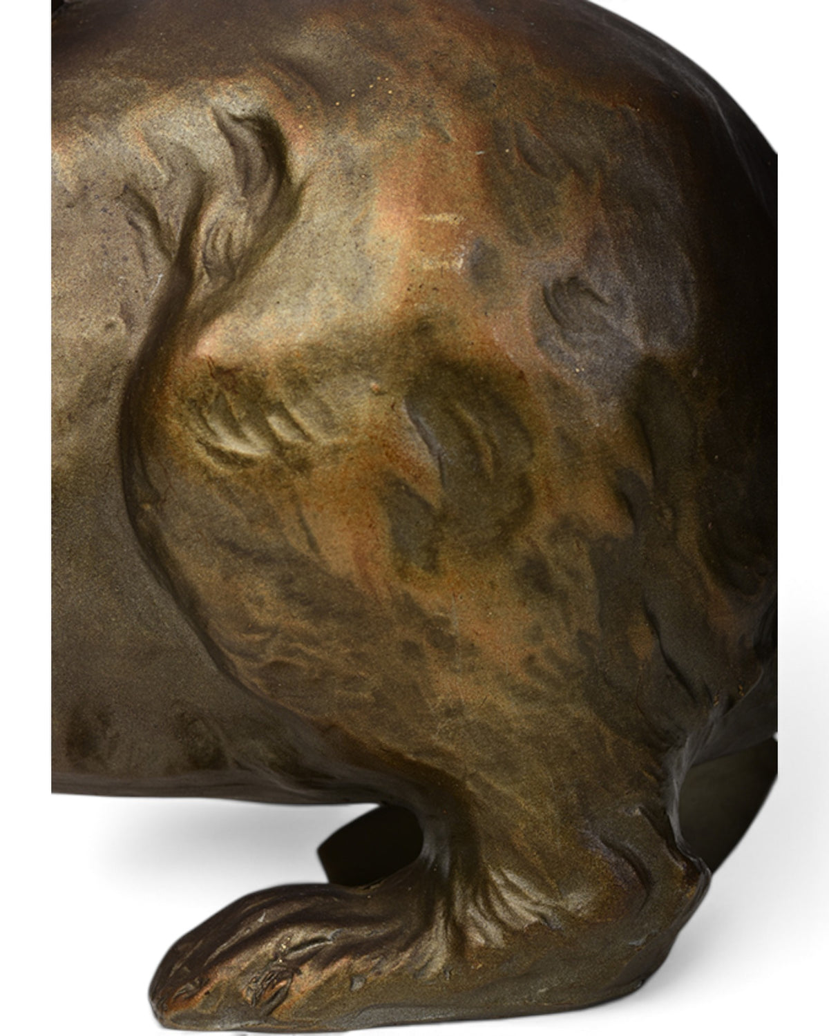 Japanese Bronze Rabbit Hollow Sculpture
