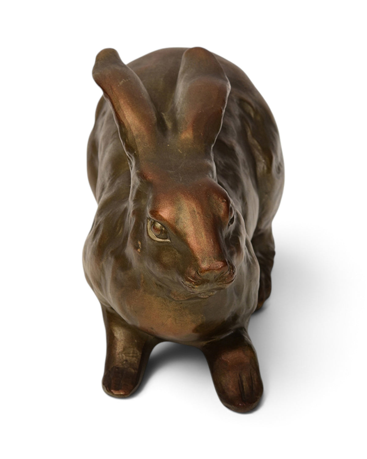 Japanese Bronze Rabbit Hollow Sculpture