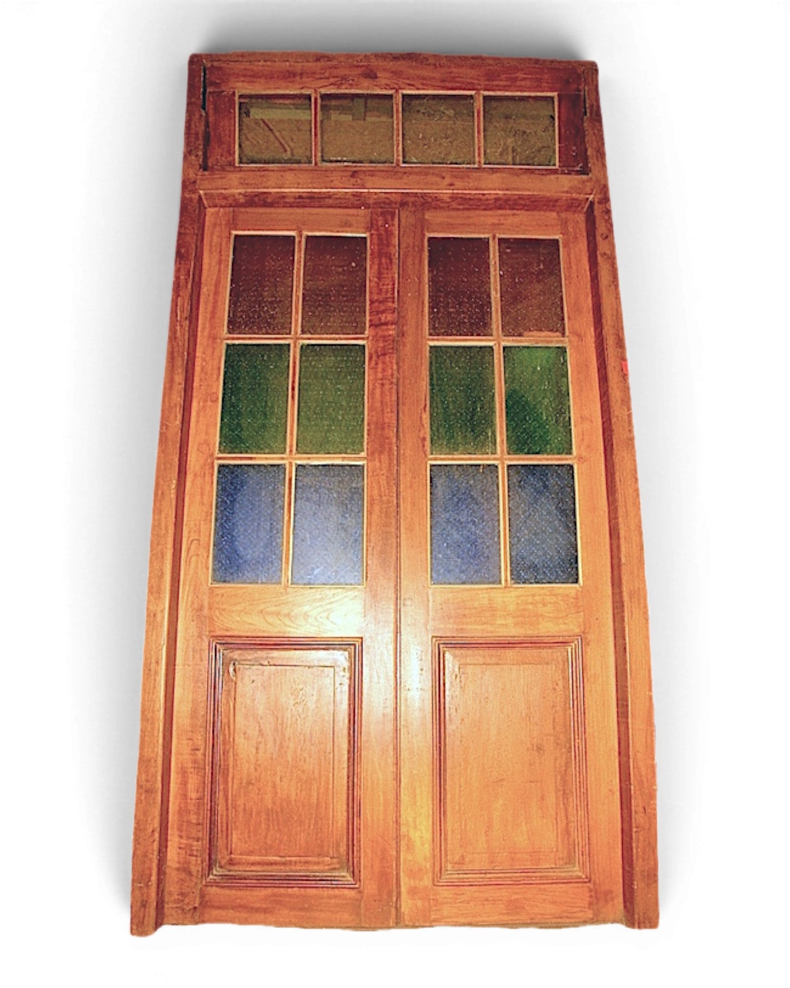 Teak Door with Single Transom Window - 1920s (F)