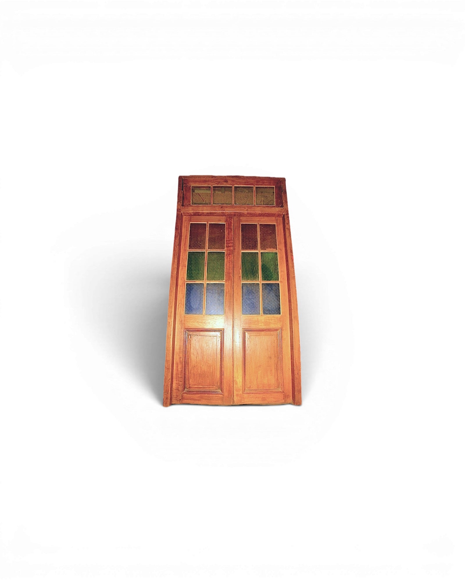 Teak Door with Single Transom Window - 1920s (D)