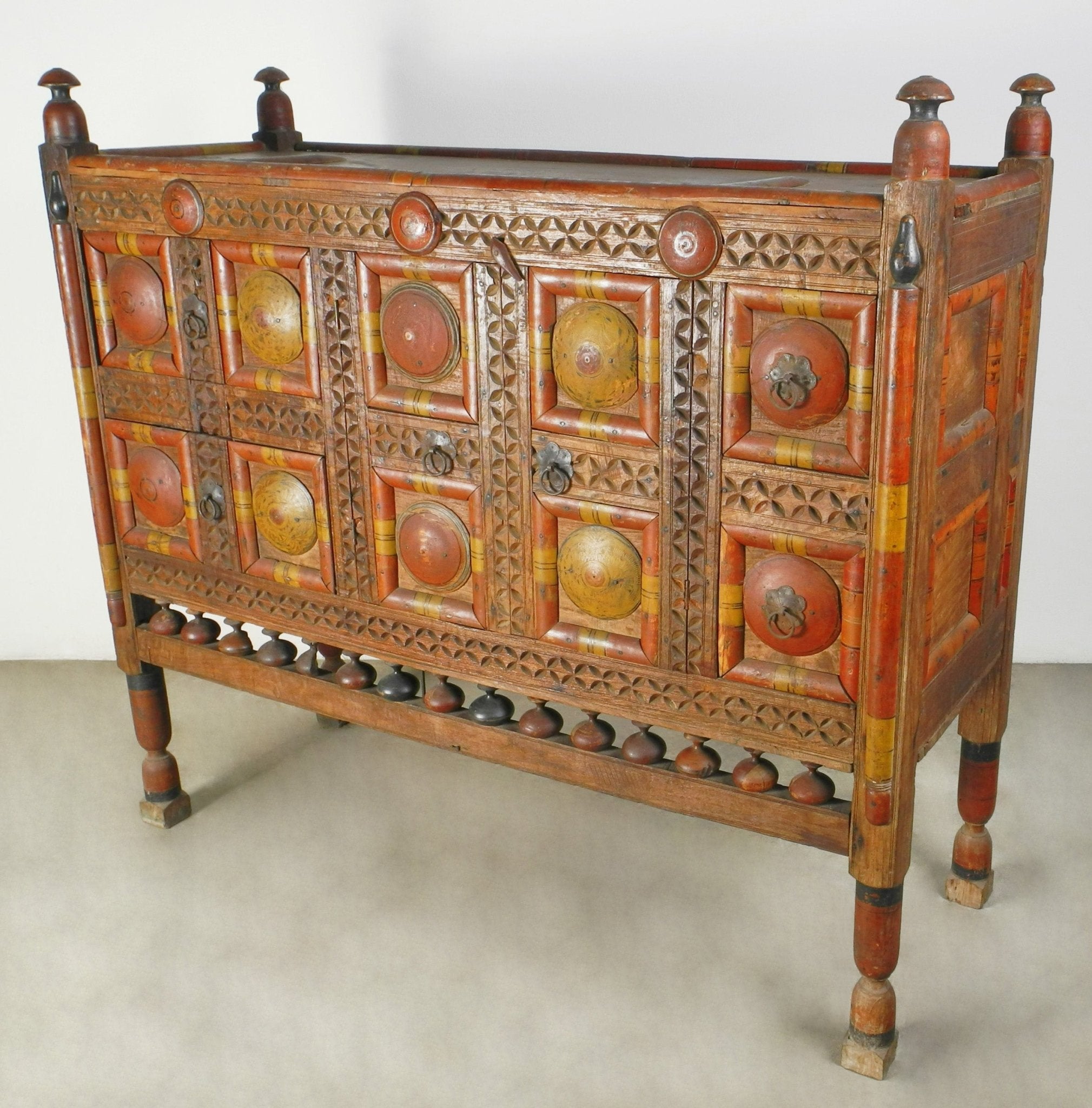 Punjab Painted Chest Commode - Surround Living - 7