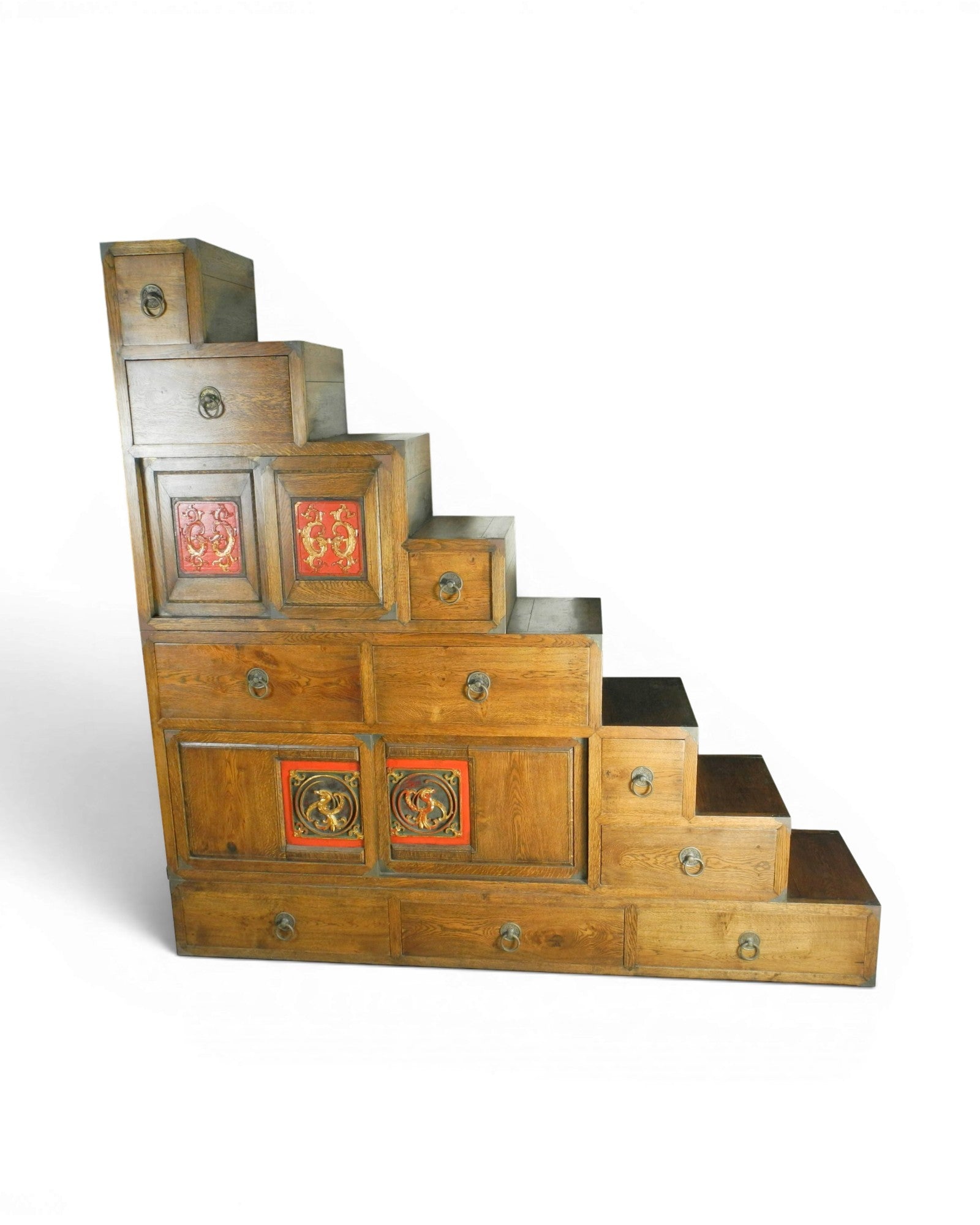 Japanese - Style Tansu Step Chest of Drawers - Surround Living - 2