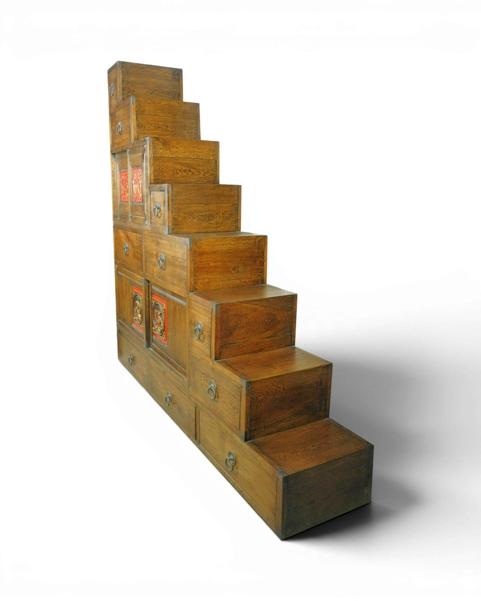 Japanese - Style Tansu Step Chest of Drawers - Surround Living - 4