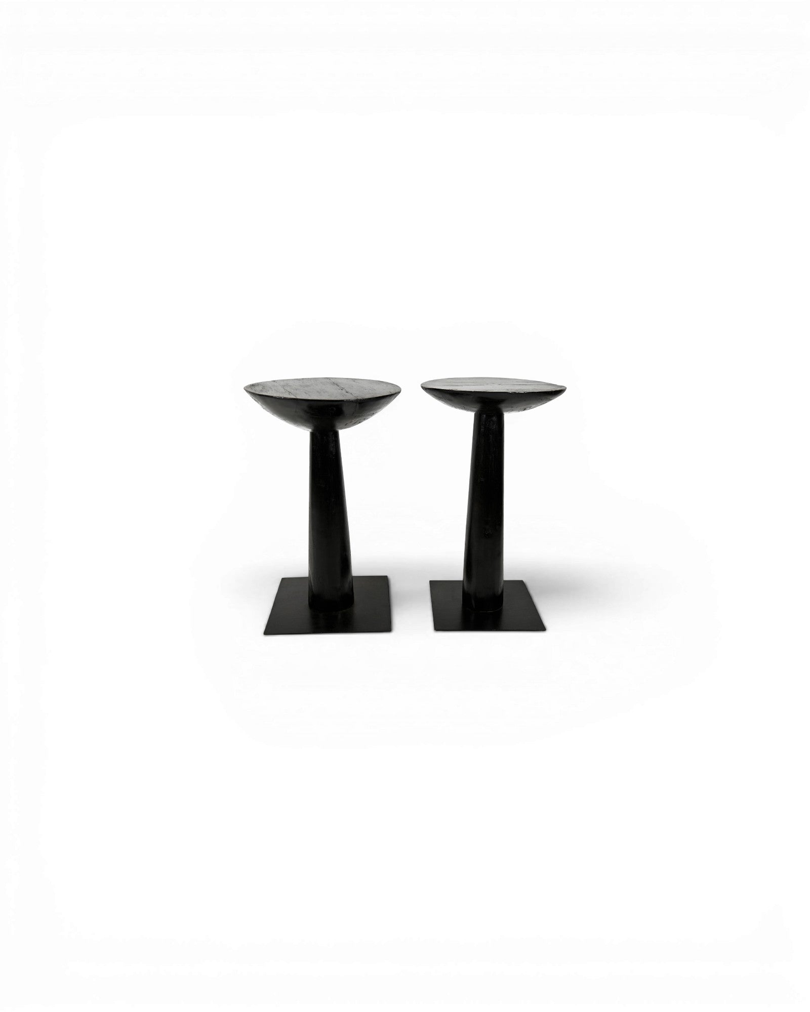 Black Lacquered Pedestal Tables - Set of 2 - Surround Living - 1