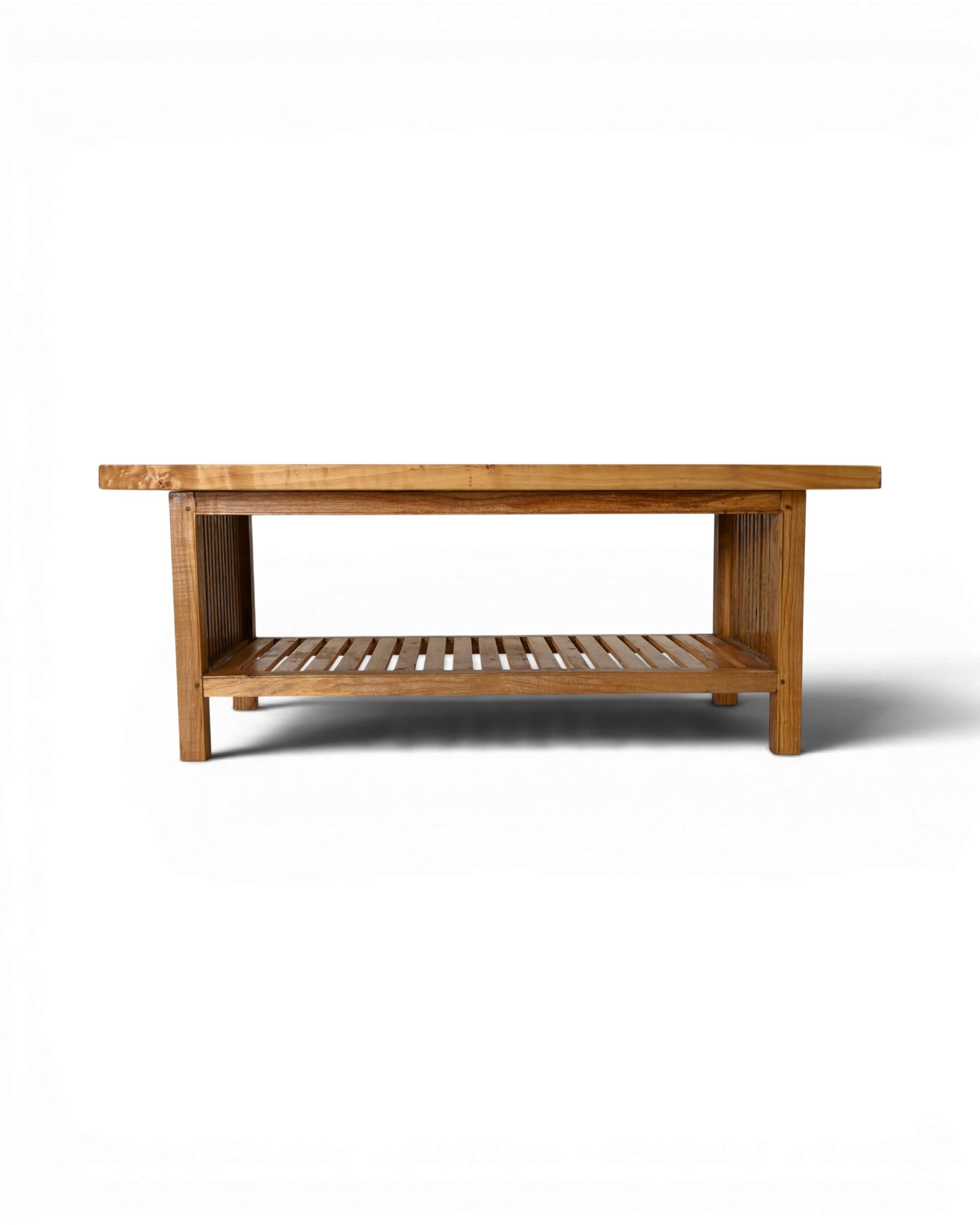 Elm Wood Coffee Table with Poplar Burl Top - Surround Living - 3