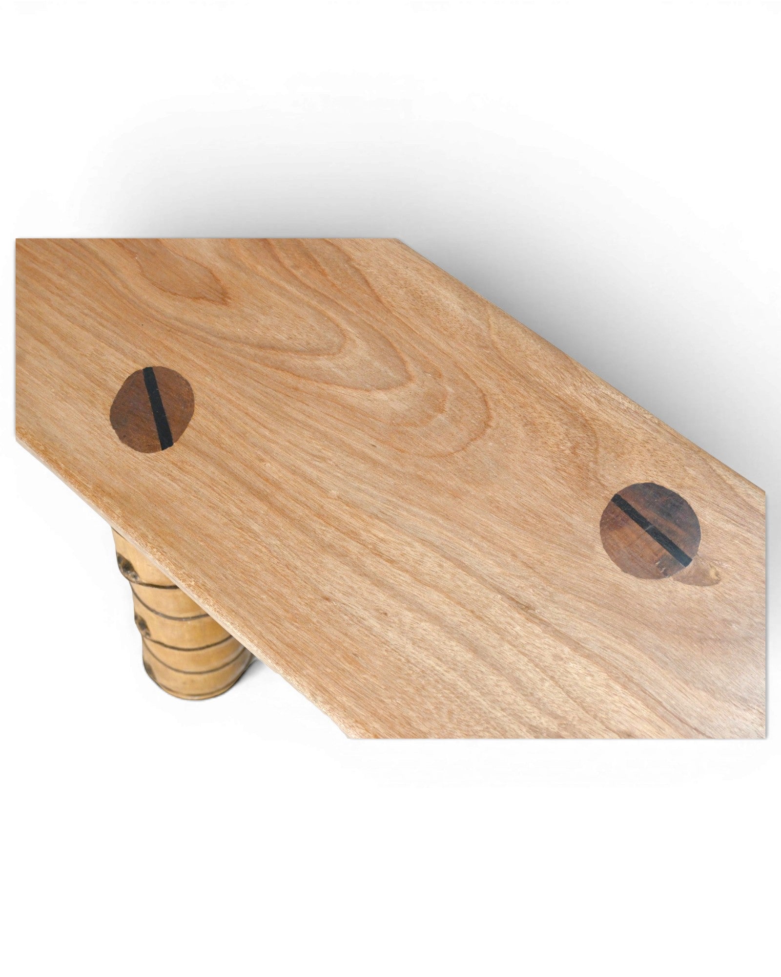 Low Santol Wood Bench with Buddha Belly Bamboo Legs - Surround Living - 7