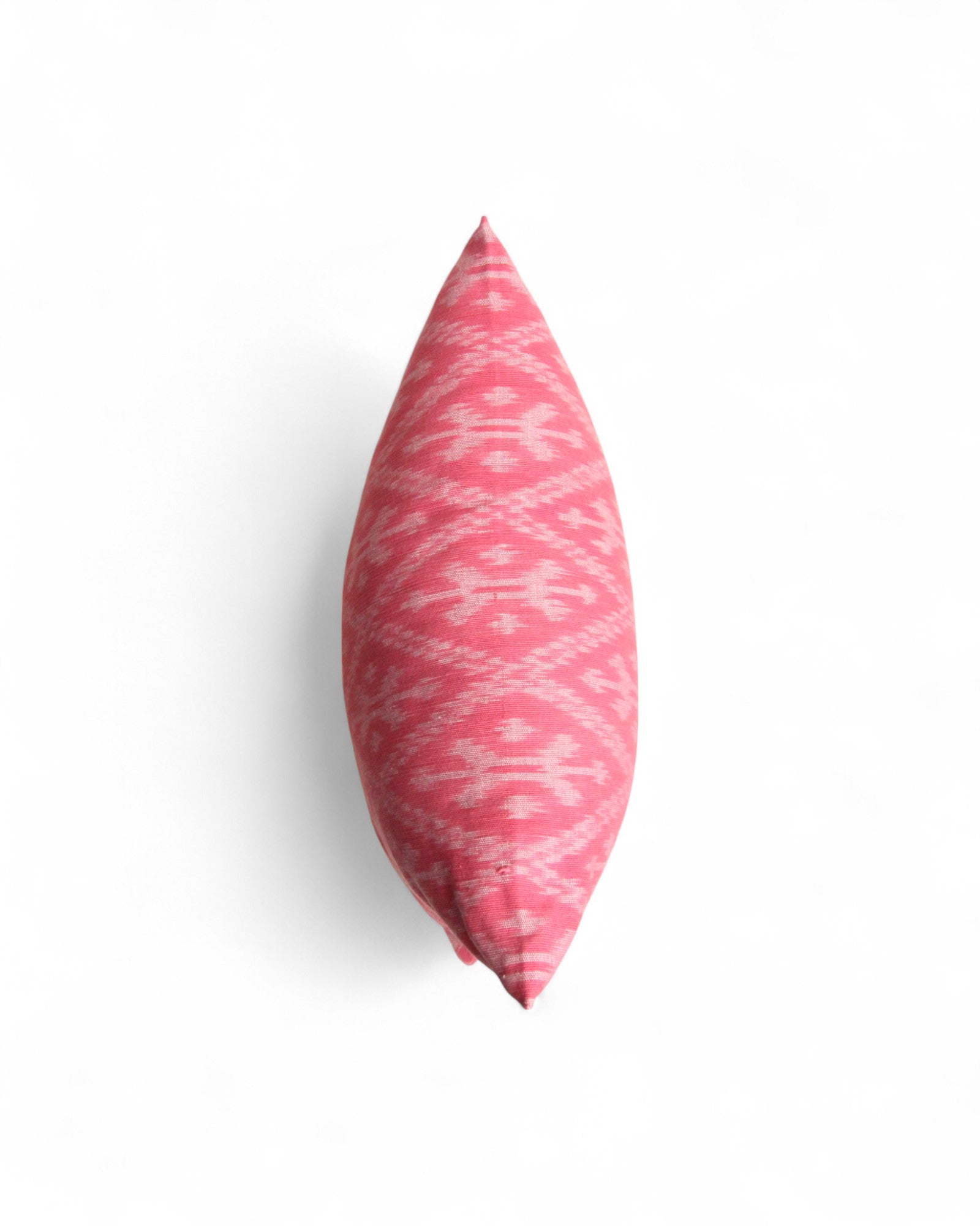 Square Cushion, Handwoven Mudmee Ikat Fabric - Pastel Pink
