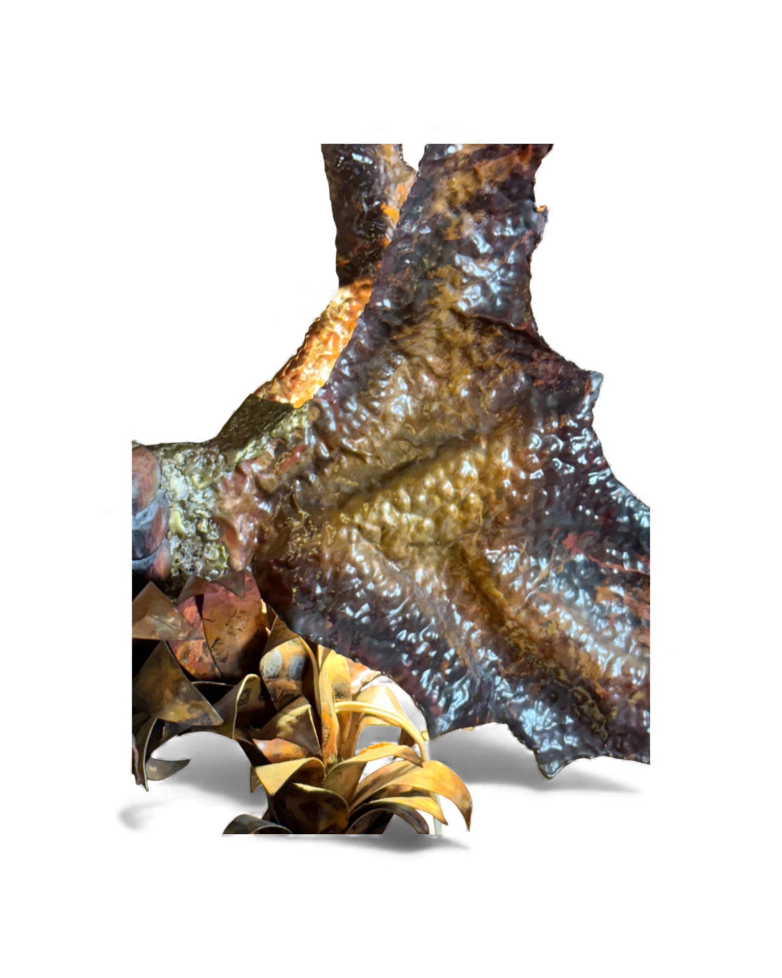 Irredescent Handcrafted Metal Fish Lamp Surround Living - 11