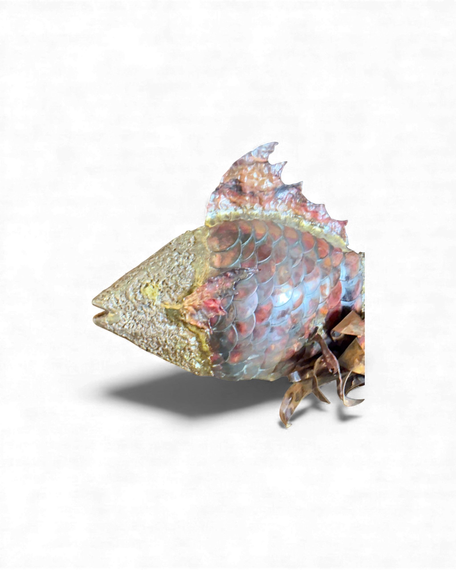 Irredescent Handcrafted Metal Fish Lamp Surround Living - 6