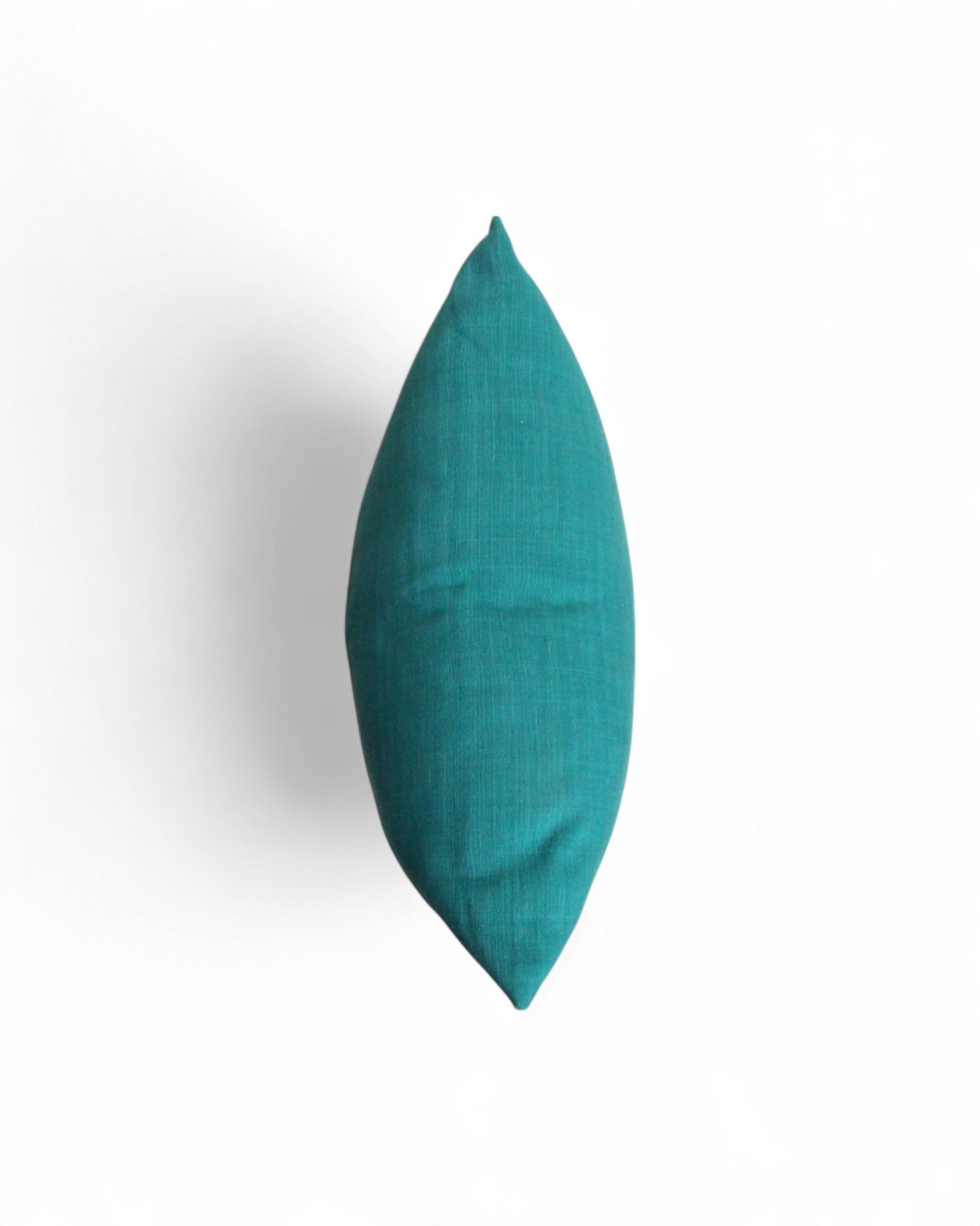 Square cushion with handwoven cotton and lisu embroidery center