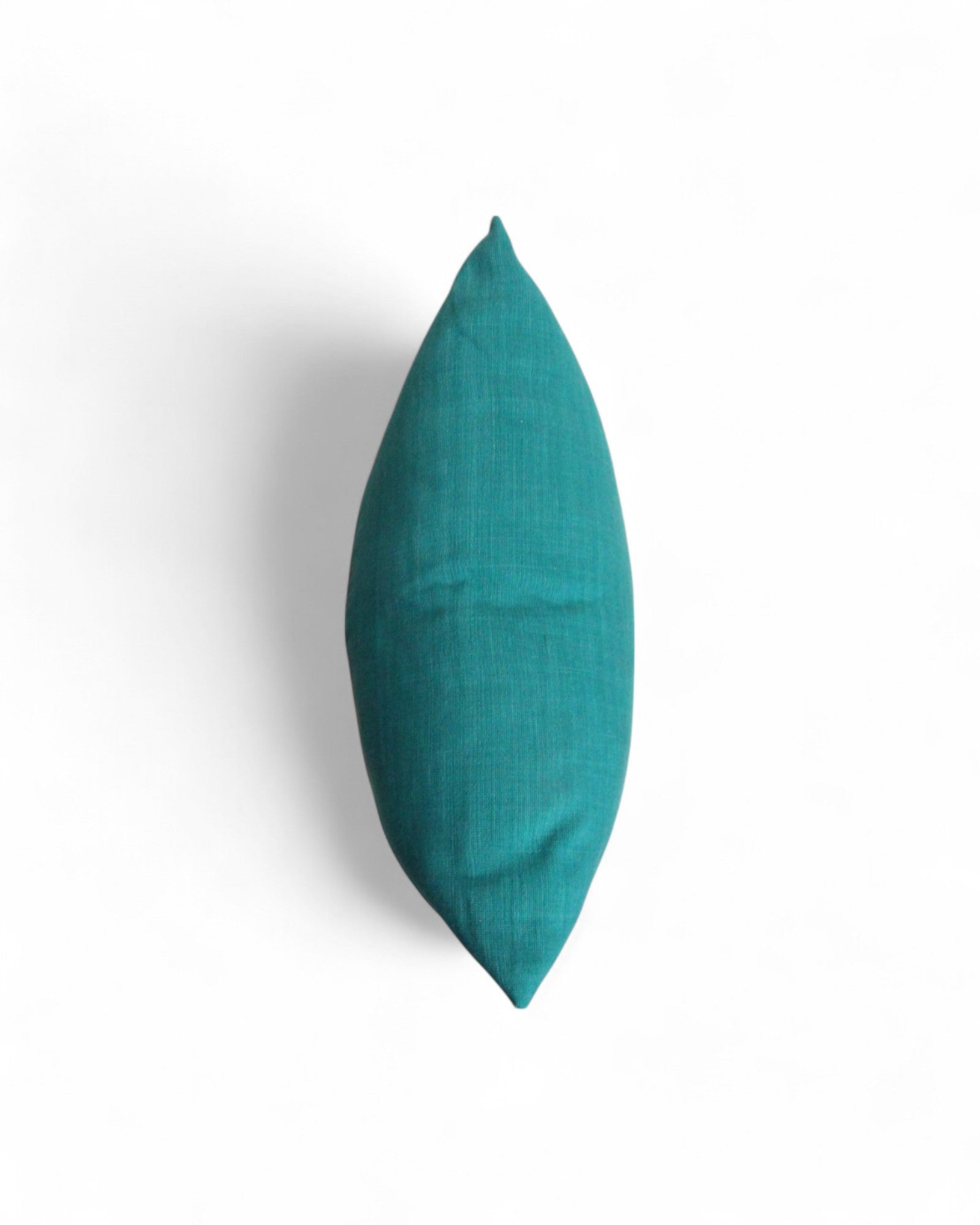 Square cushion with handwoven cotton and lisu embroidery center