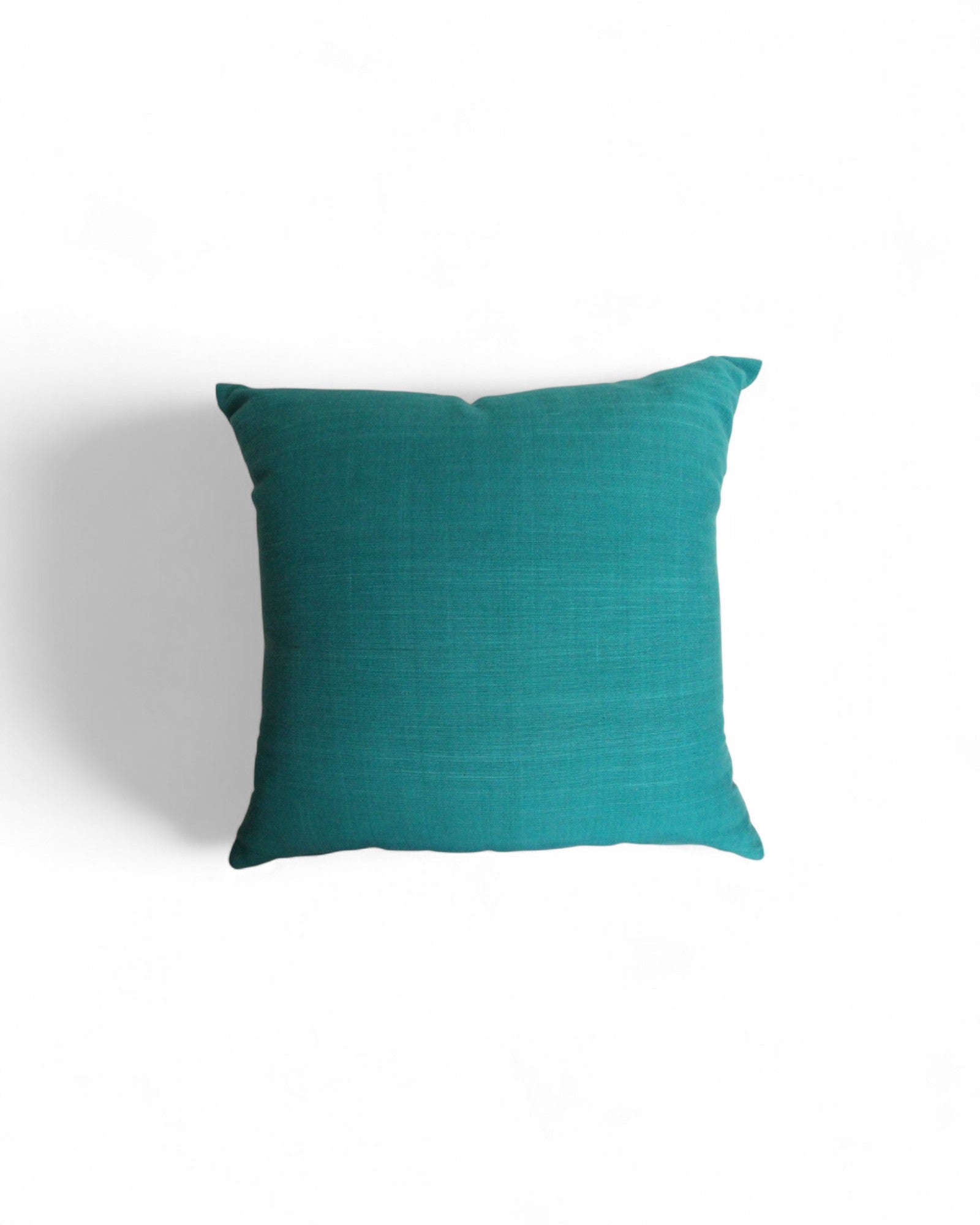 Square cushion with handwoven cotton and lisu embroidery center