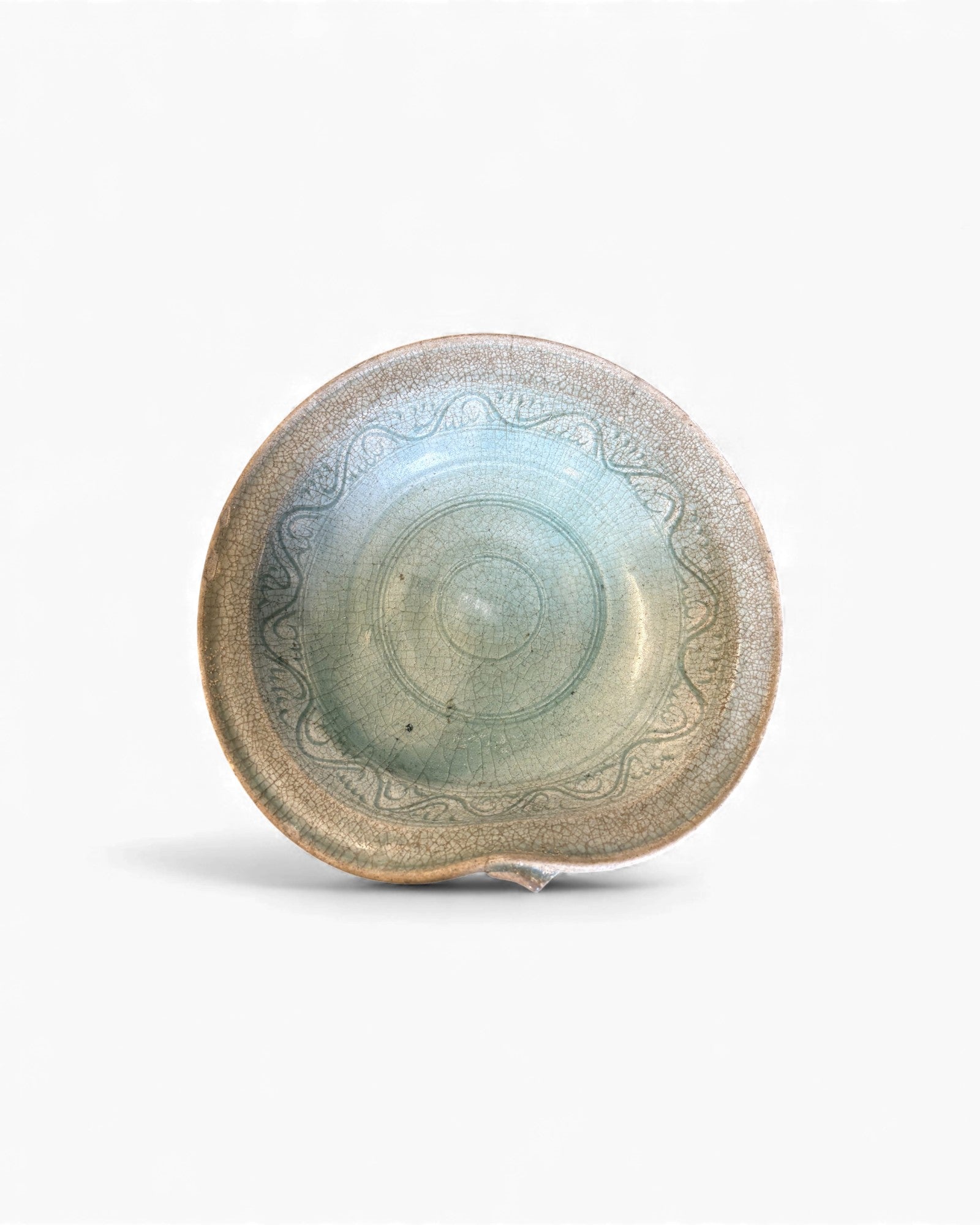 Antique Celadon Pouring Bowl Surround Living - 8