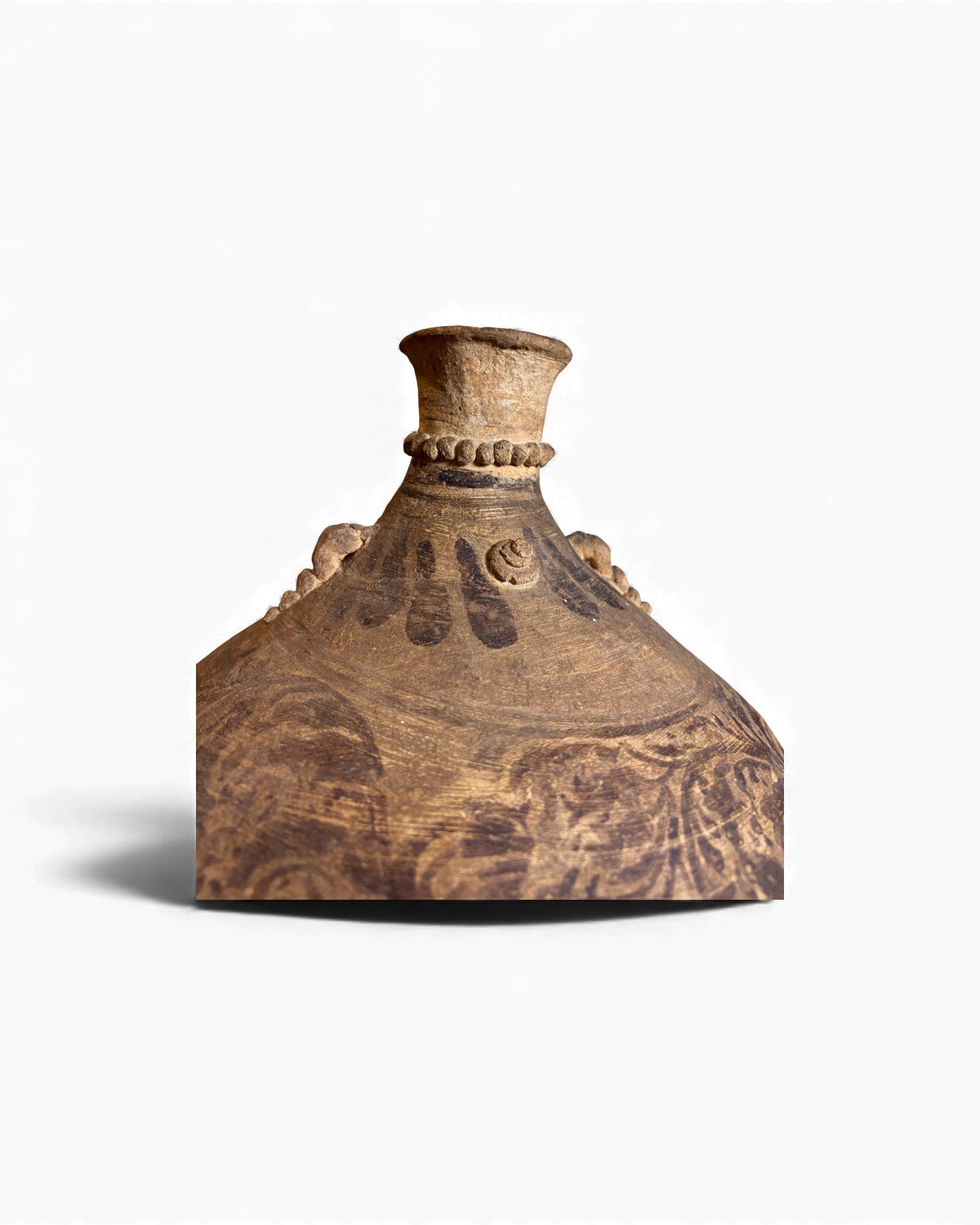 Antique Painted Earthenware Vessel Surround Living - 8