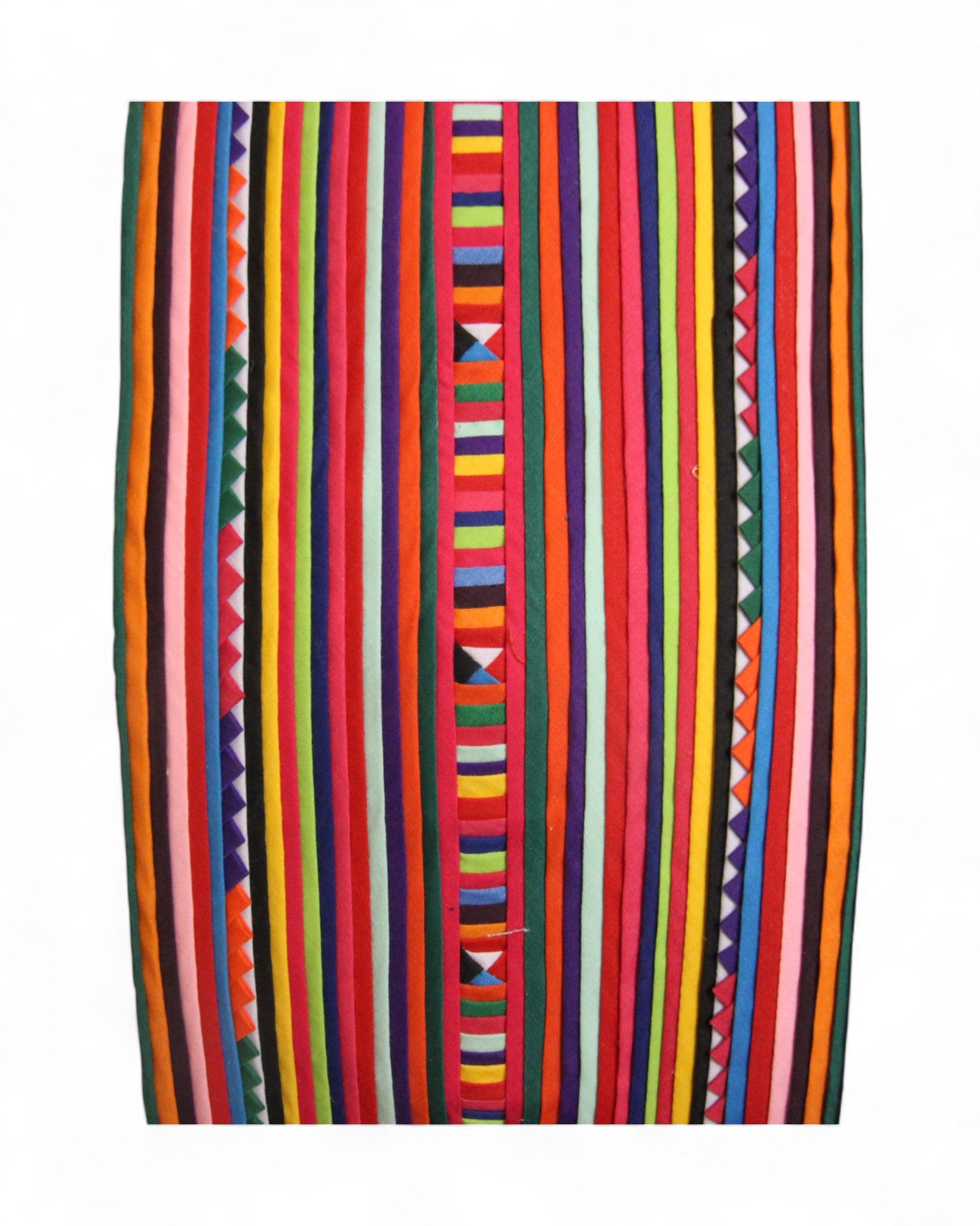 Square Cushion with Handwoven cotton & Lisu Embroidery