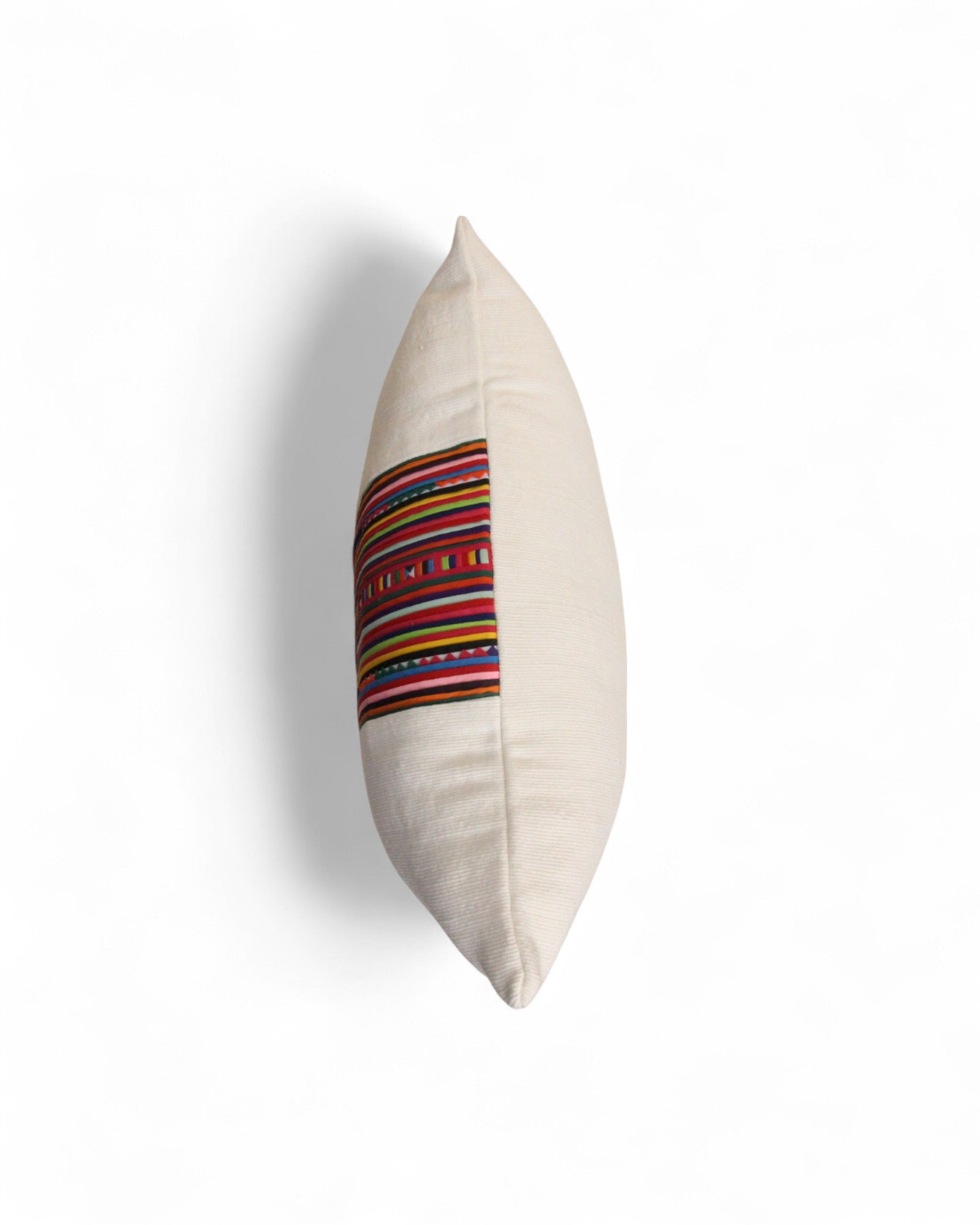 Square Cushion with Handwoven cotton & Lisu Embroidery