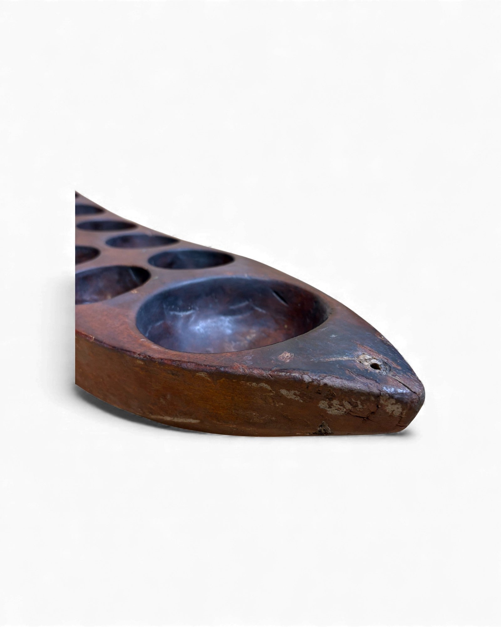 Antique Wooden Congkak Game Board Surround Living - 9