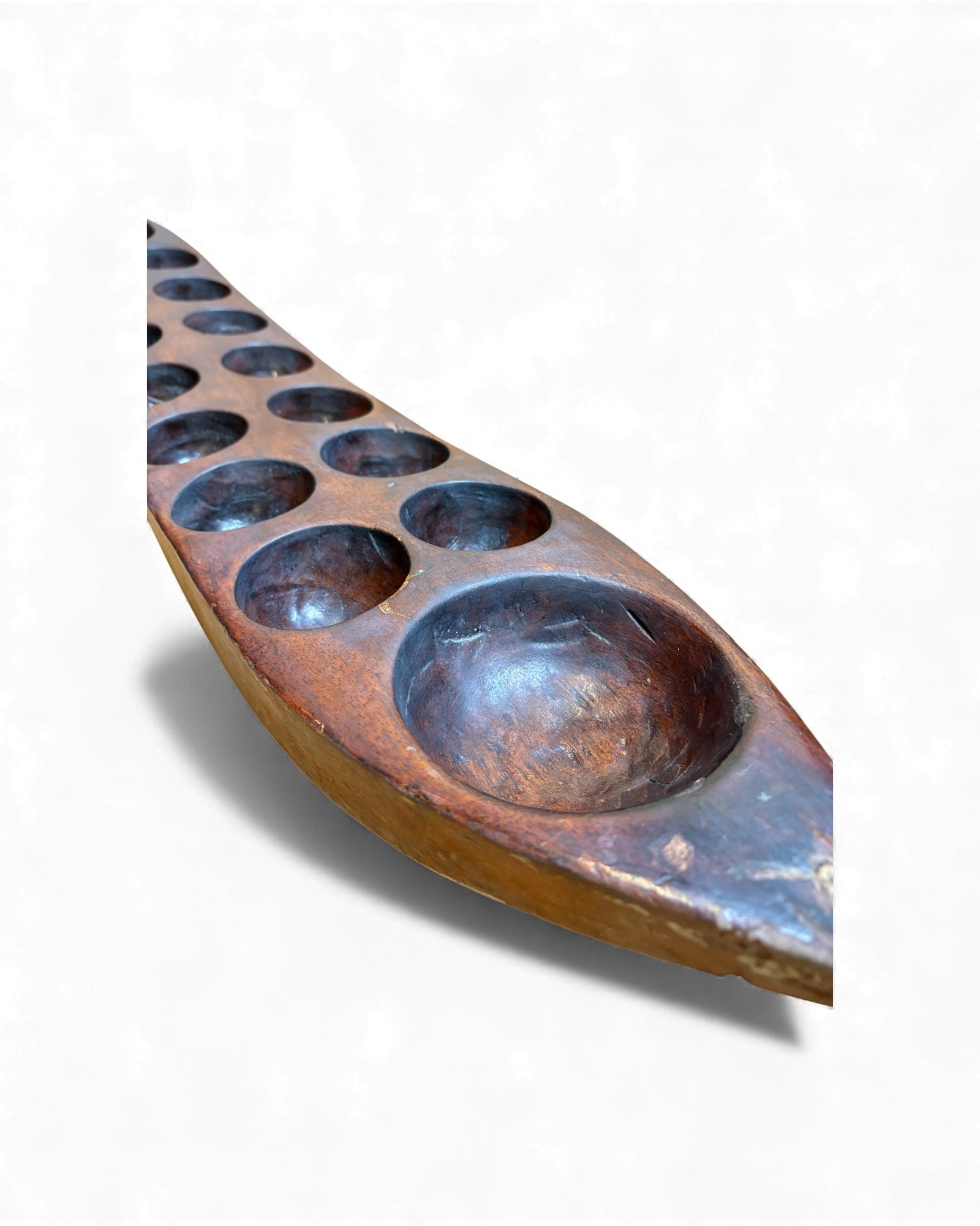 Antique Wooden Congkak Game Board Surround Living - 10