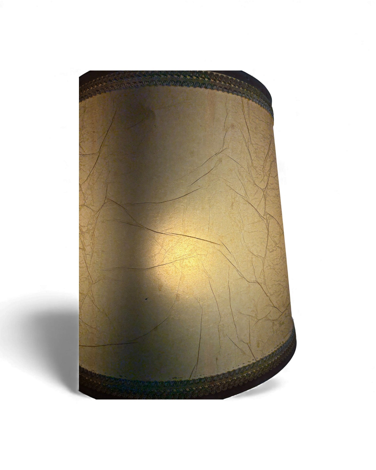 Large Fat Lava Ceramic Base Lamp with Cowhide Shade by Walter Gerhards Surround Living - 9