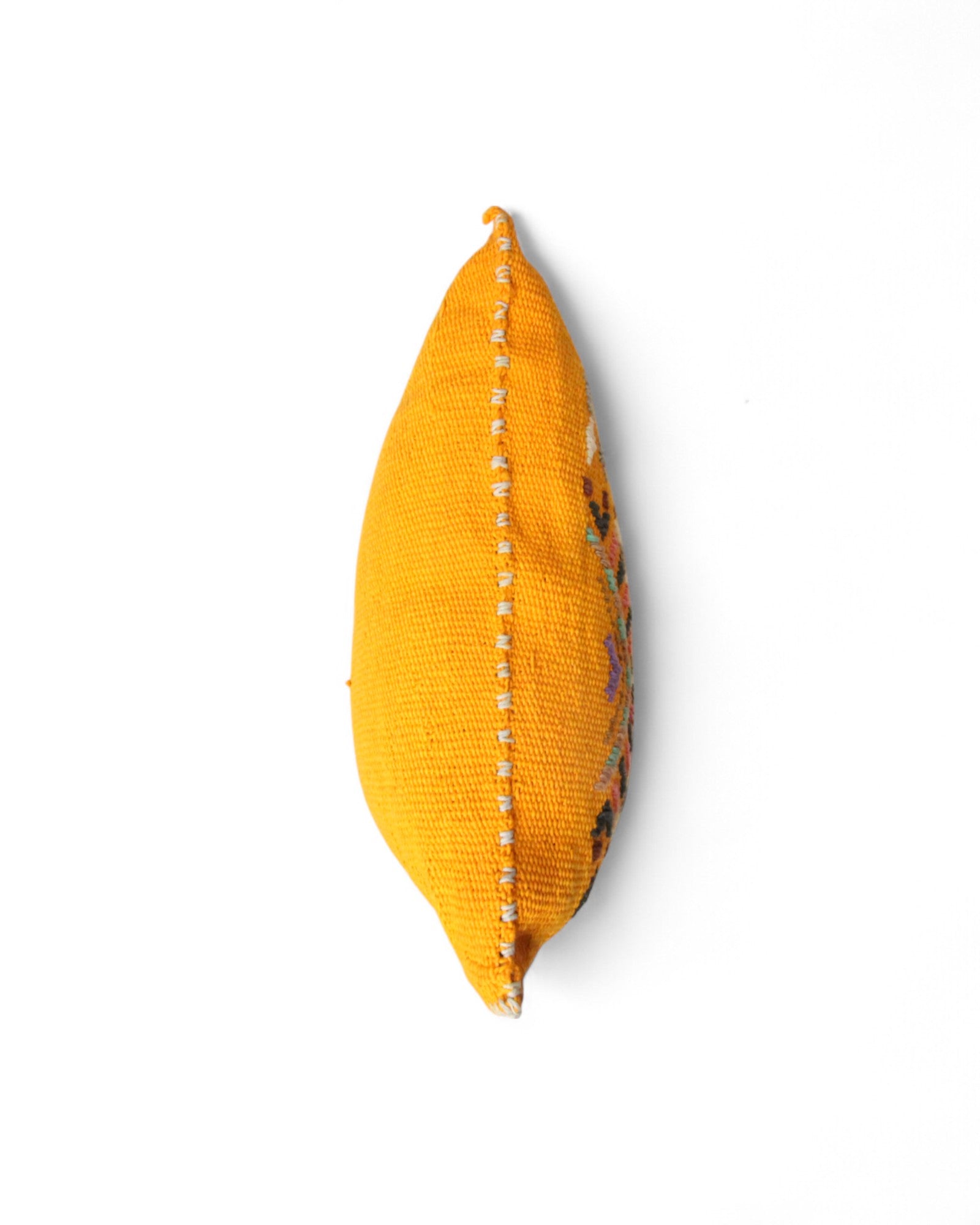Handwoven Waist Loom Weave Cushion - Yellow